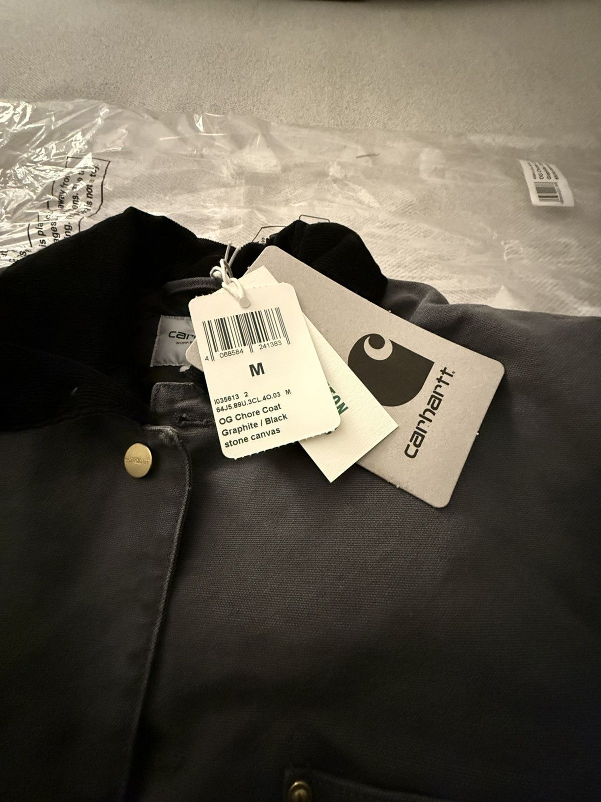 Carhartt OG Chore Coat (Winter) | Graphite / Black (stone canvas) Size US M / EU 48-50 / 2 - 5 Thumbnail