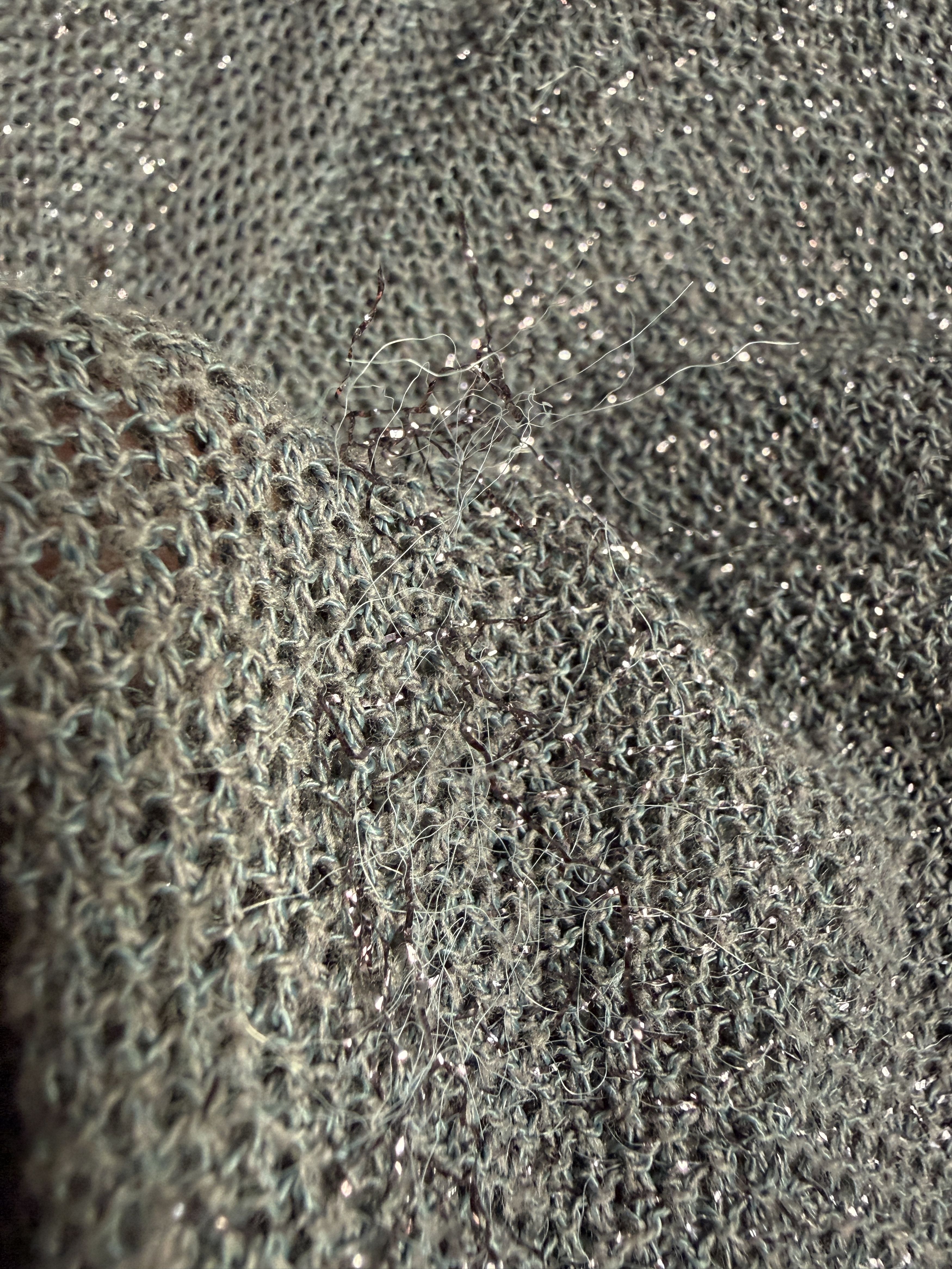 1/1 Sample Anglomani 2-way Cardigan w/ Silver Loose Thread
