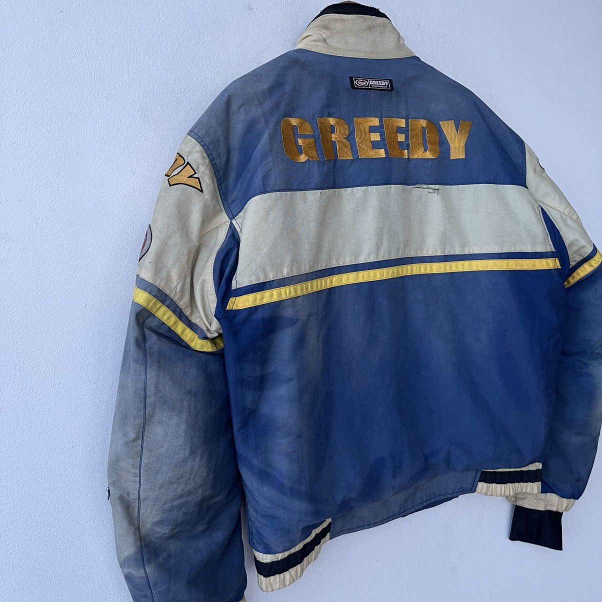 Sports Specialties Vintage GREEDY Motorsports Biker Jacket Padded Racing Gear Size US L / EU 52-54 / 3 - 11 Thumbnail