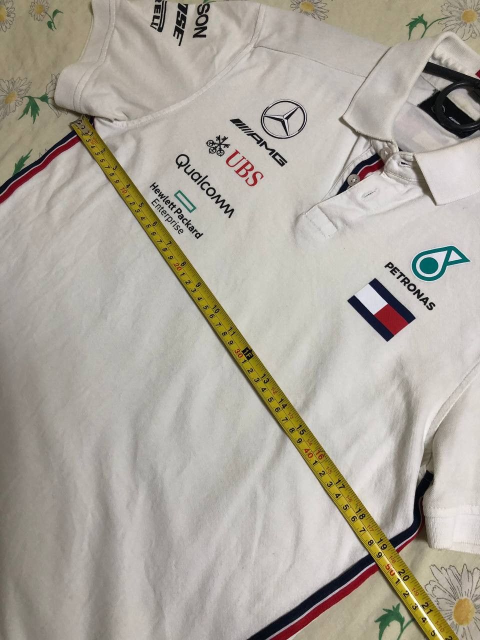 Tommy Hilfiger Tommy Hilfiger Petronas AMG Polo Shirt Mens Large White Fl Size US S / EU 44-46 / 1 - 16 Thumbnail