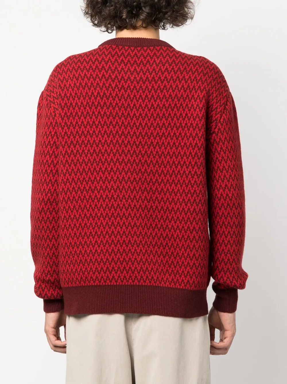 Lanvin o1y0225 Crewneck Sweater in Red/Brown Size US S / EU 44-46 / 1 - 3 Thumbnail