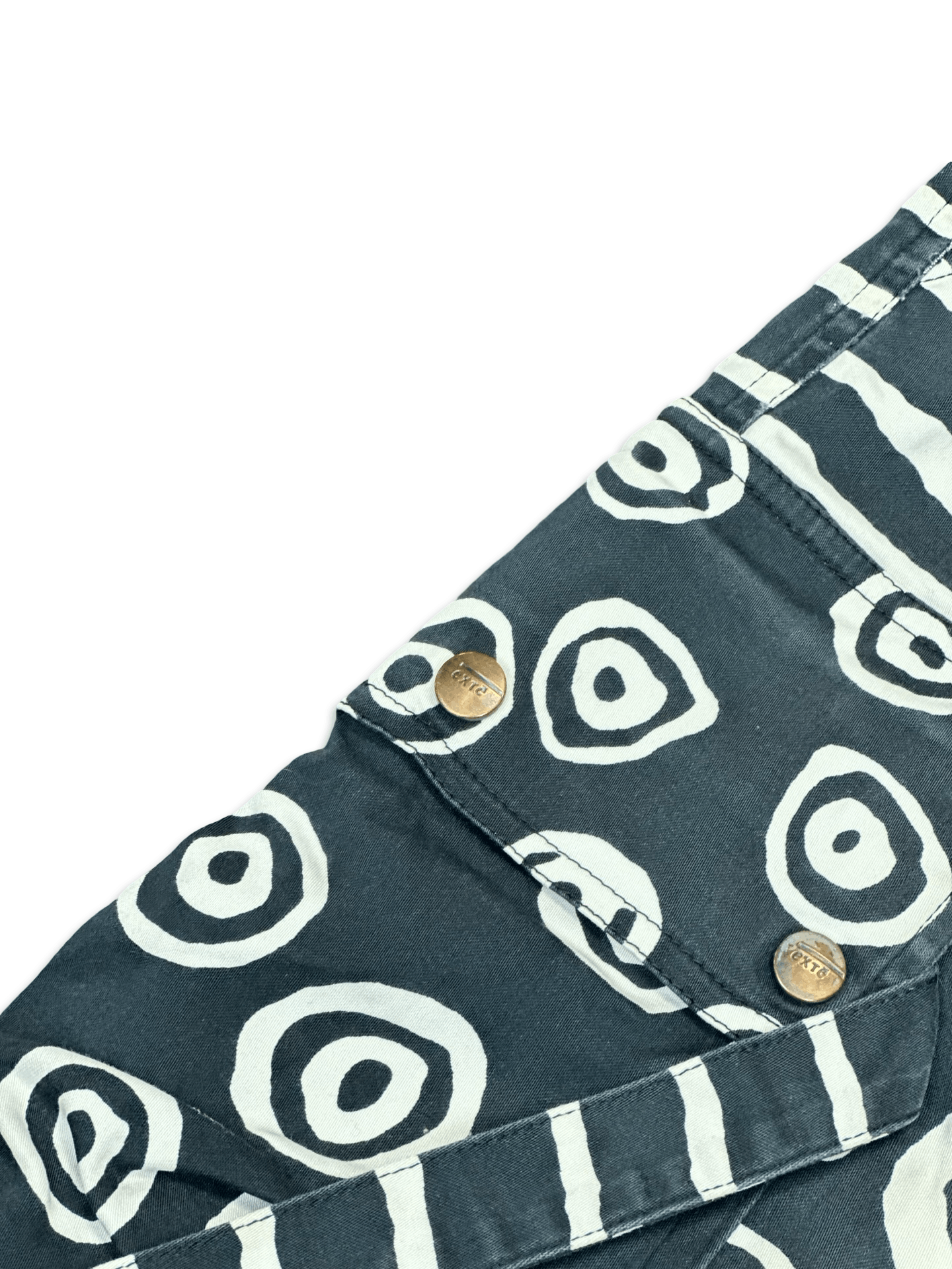 Japanese Brand Exte printed multipocket cargo bandage designer pants Size US 28 / EU 44 - 4 Thumbnail