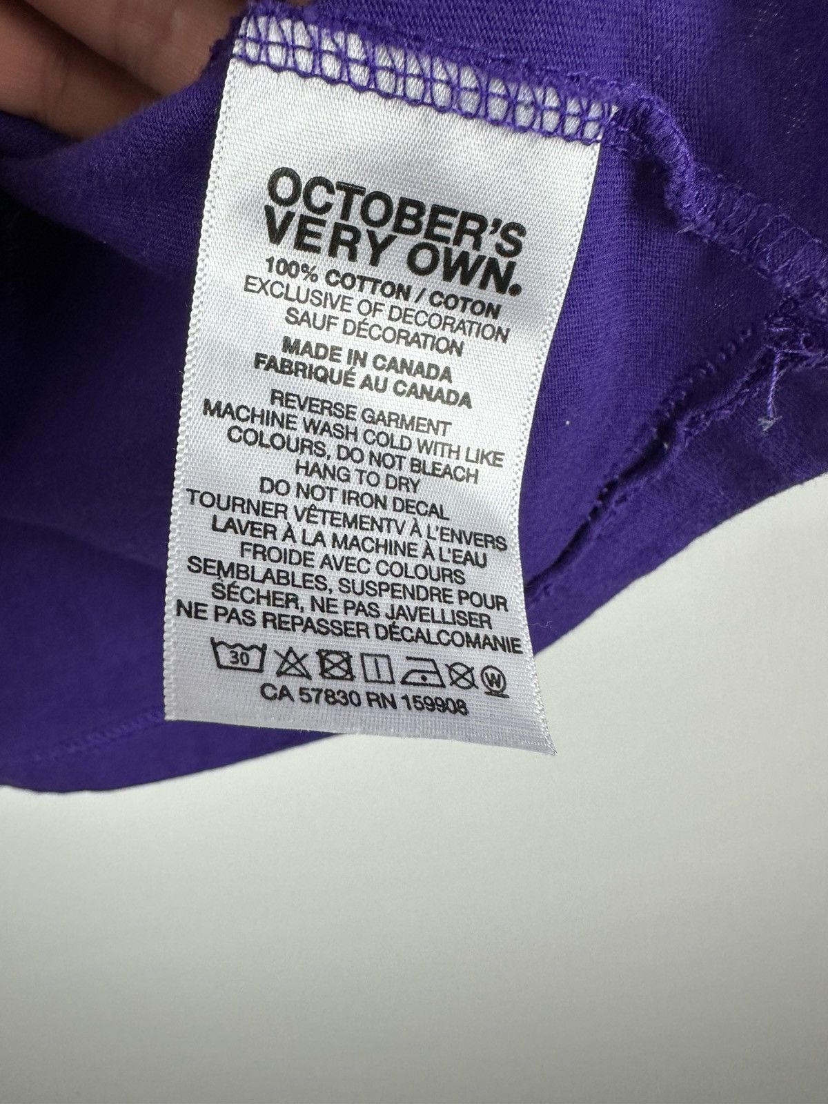 October's Very Own OVO x Raptors Vince Carter Dunk Tee Purple NBA Drake Collab Size US S / EU 44-46 / 1 - 8 Thumbnail