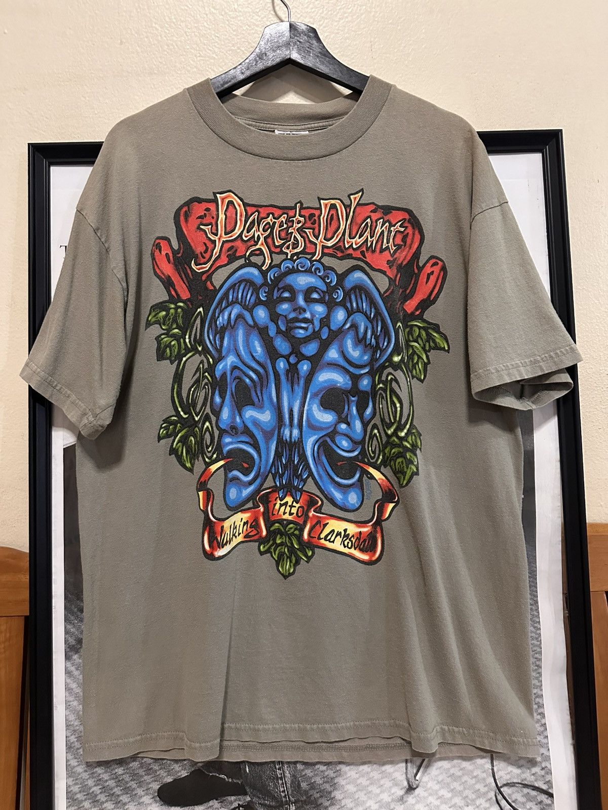 Band Tees × Vintage 1998 Page and Plant Shirt Led Zeppelin Travis