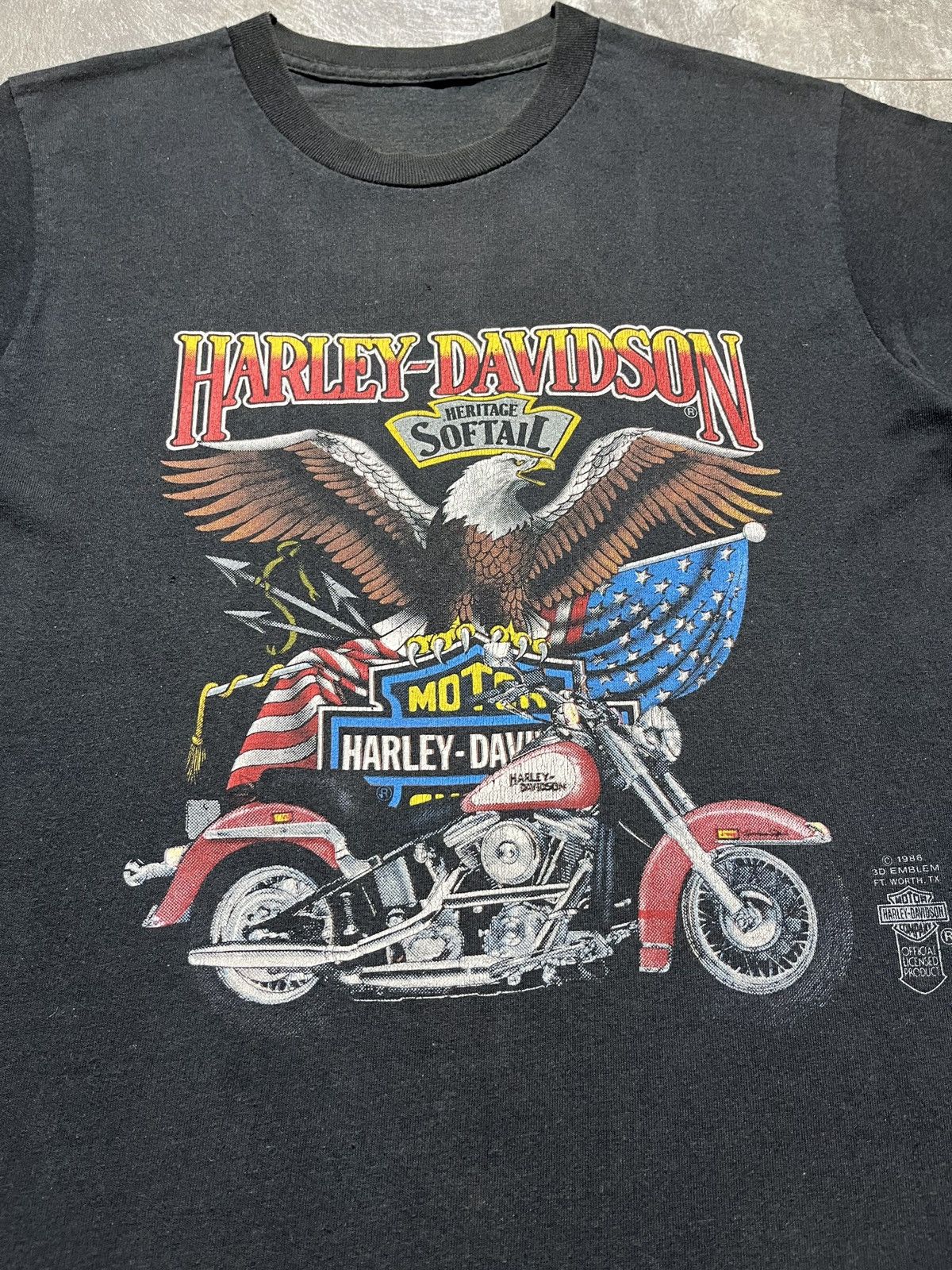Harley Davidson Harley Davidson Vintage 1986 3D Emblem Eagle Motorcycles Size US M / EU 48-50 / 2 - 4 Thumbnail