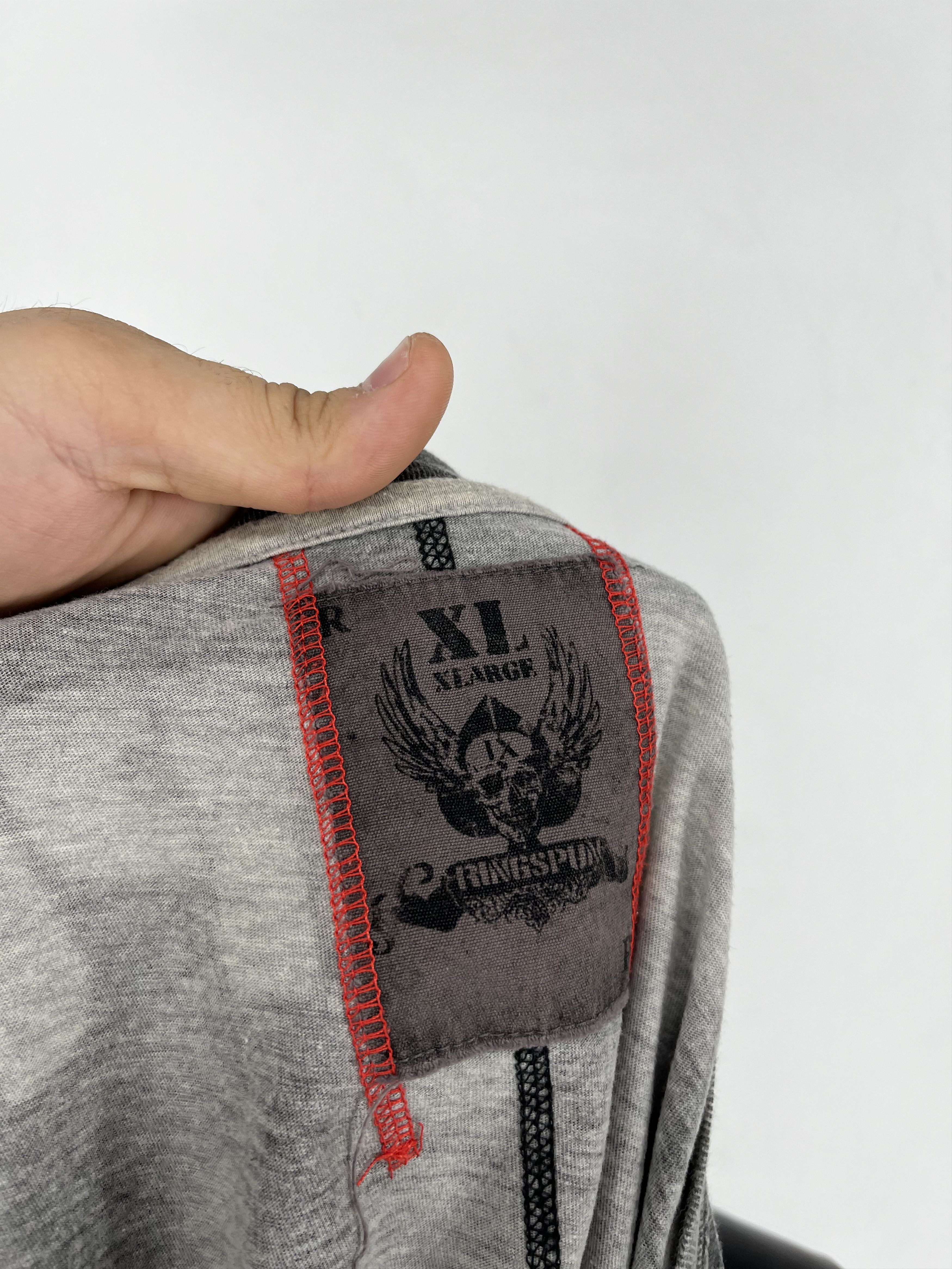 Japanese Brand Vintage Y2K Ringspun Affliction Style Skull Logo T Shirt Size US XL / EU 56 / 4 - 10 Thumbnail