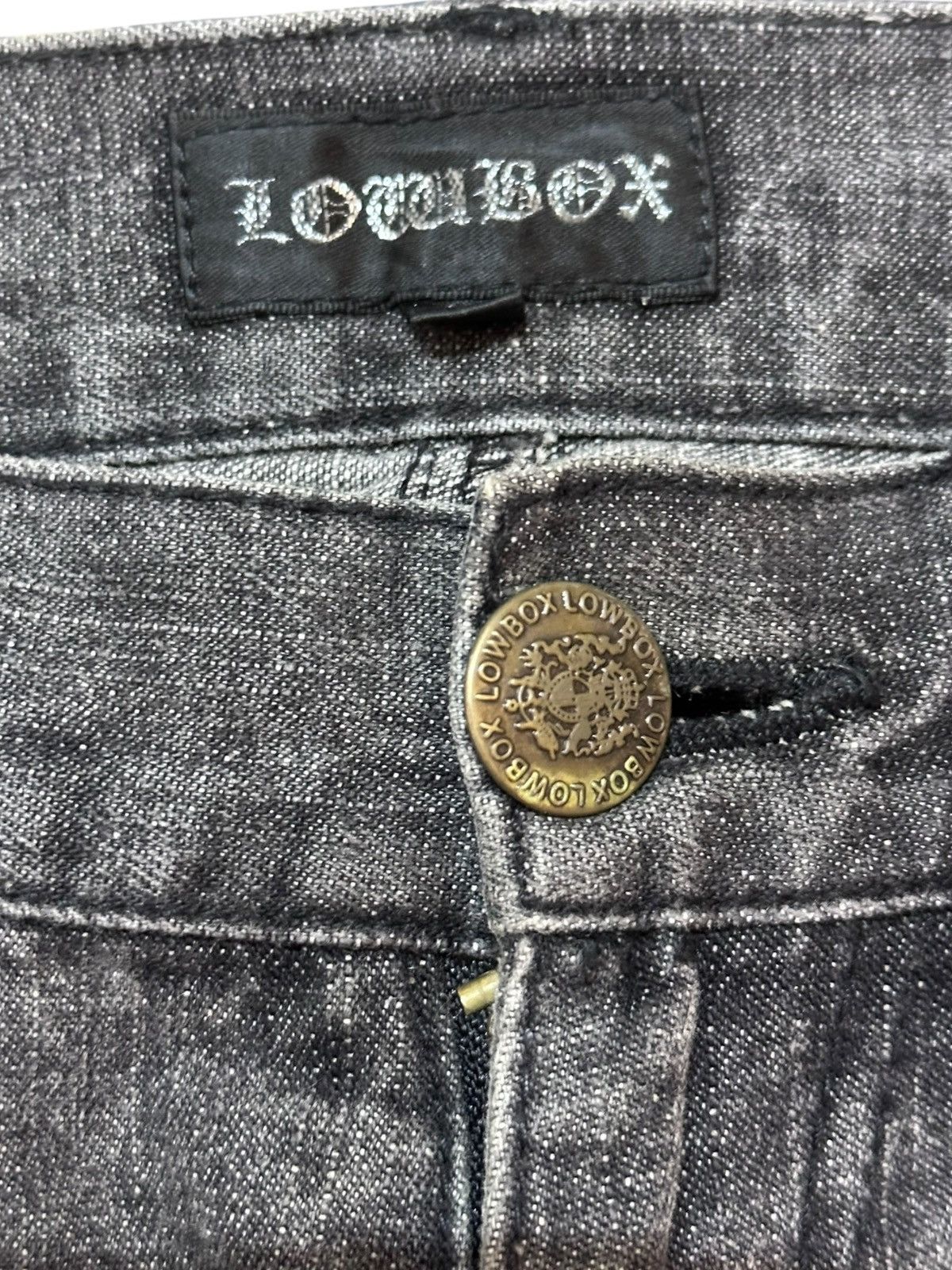 LOWBOX Vintage Lowbox Black Whiskers Distressed Denim Size US 31 - 5 Thumbnail