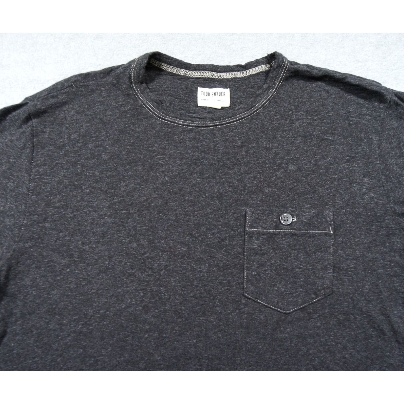 Todd Snyder Todd Snyder Shirt Mens Small Gray Crewneck Pocket Tee Short Sleeve Casual Adult Shirt Size US S / EU 44-46 / 1 - 2 Thumbnail