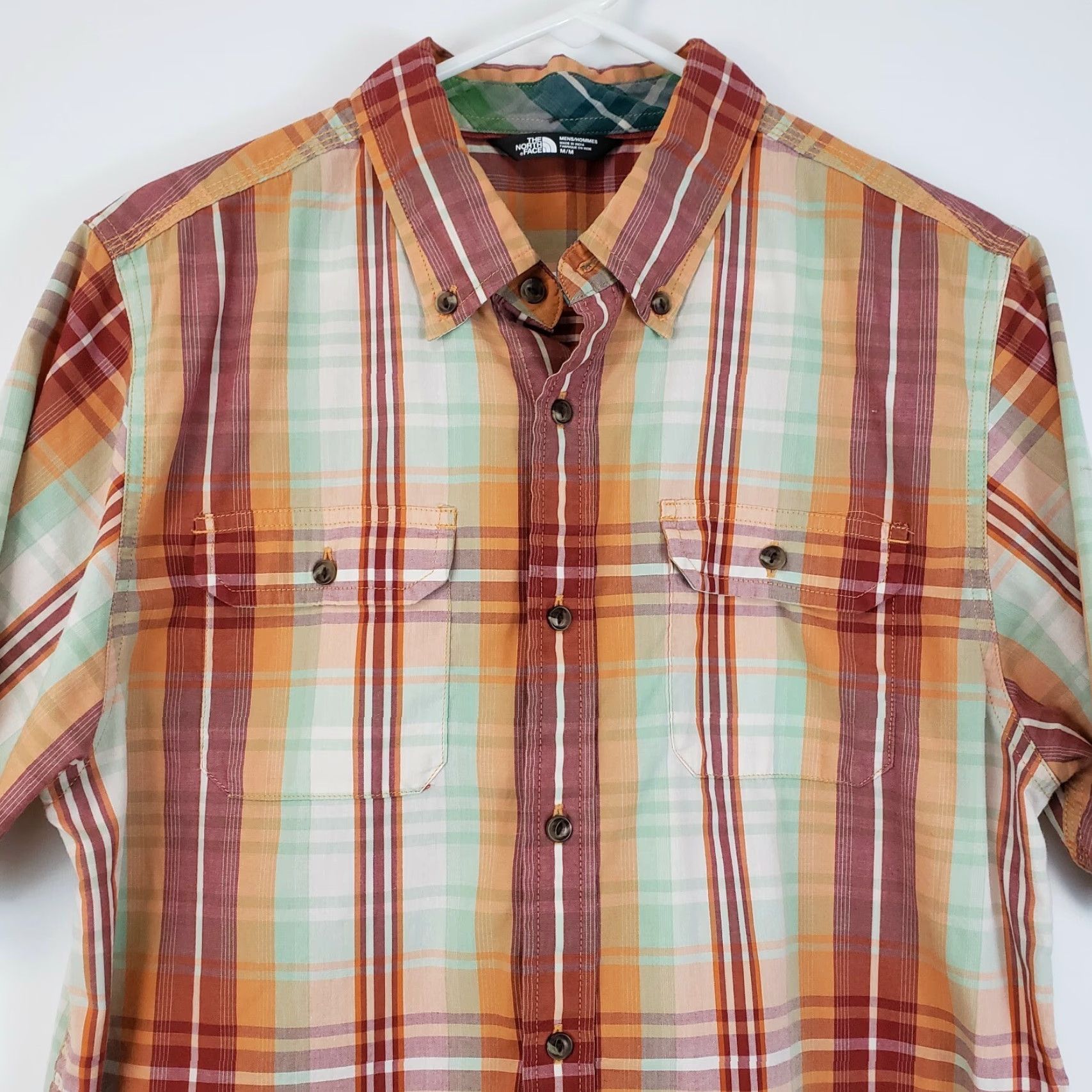 The North Face VINTAGE The North Face Button-Up Shirt Lot of 2 Adult Medium Red Blue Plaid Short Sleeve Casual Mens Size US M / EU 48-50 / 2 - 4 Thumbnail