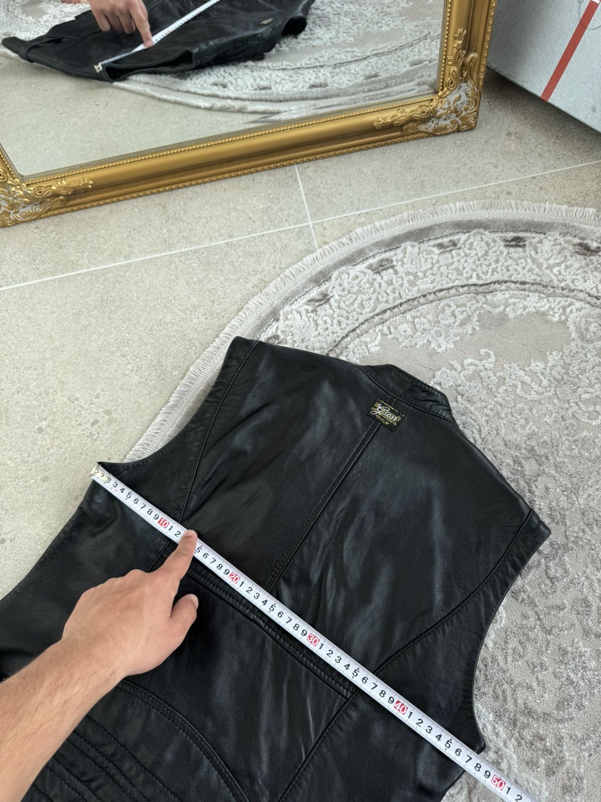 G-Star Vintage G-Star Raw Asymmetrical Leather Moto Racer Vest Y2K Size L / US 10 / IT 46 - 12 Thumbnail