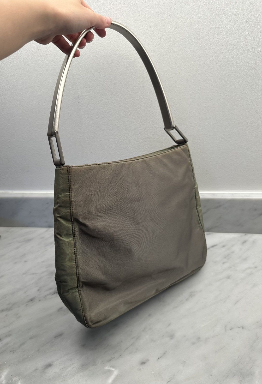 Prada Prada shoulder bag 🔥 khaki logo triangle handbag clear arm Size ONE SIZE - 2 Thumbnail