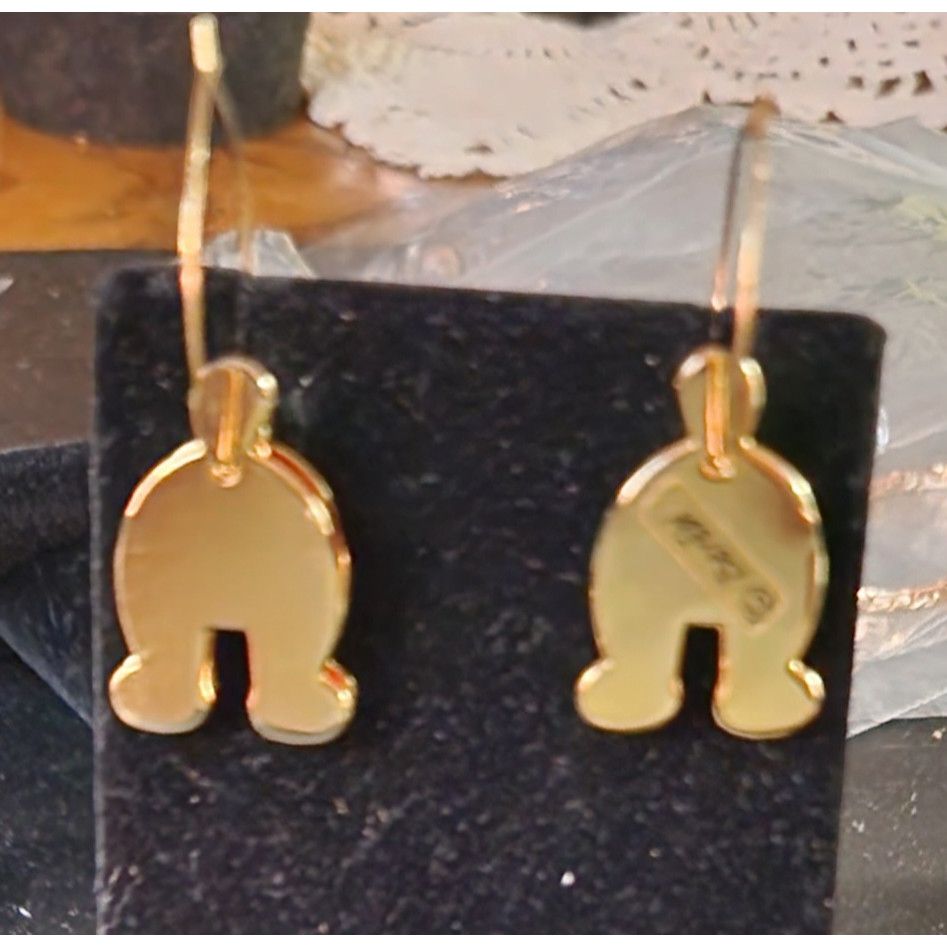 Benjamin Edgar Vintage Edgar BEREBI Orange Gold Tone Pierced Earrings Size ONE SIZE - 3 Thumbnail