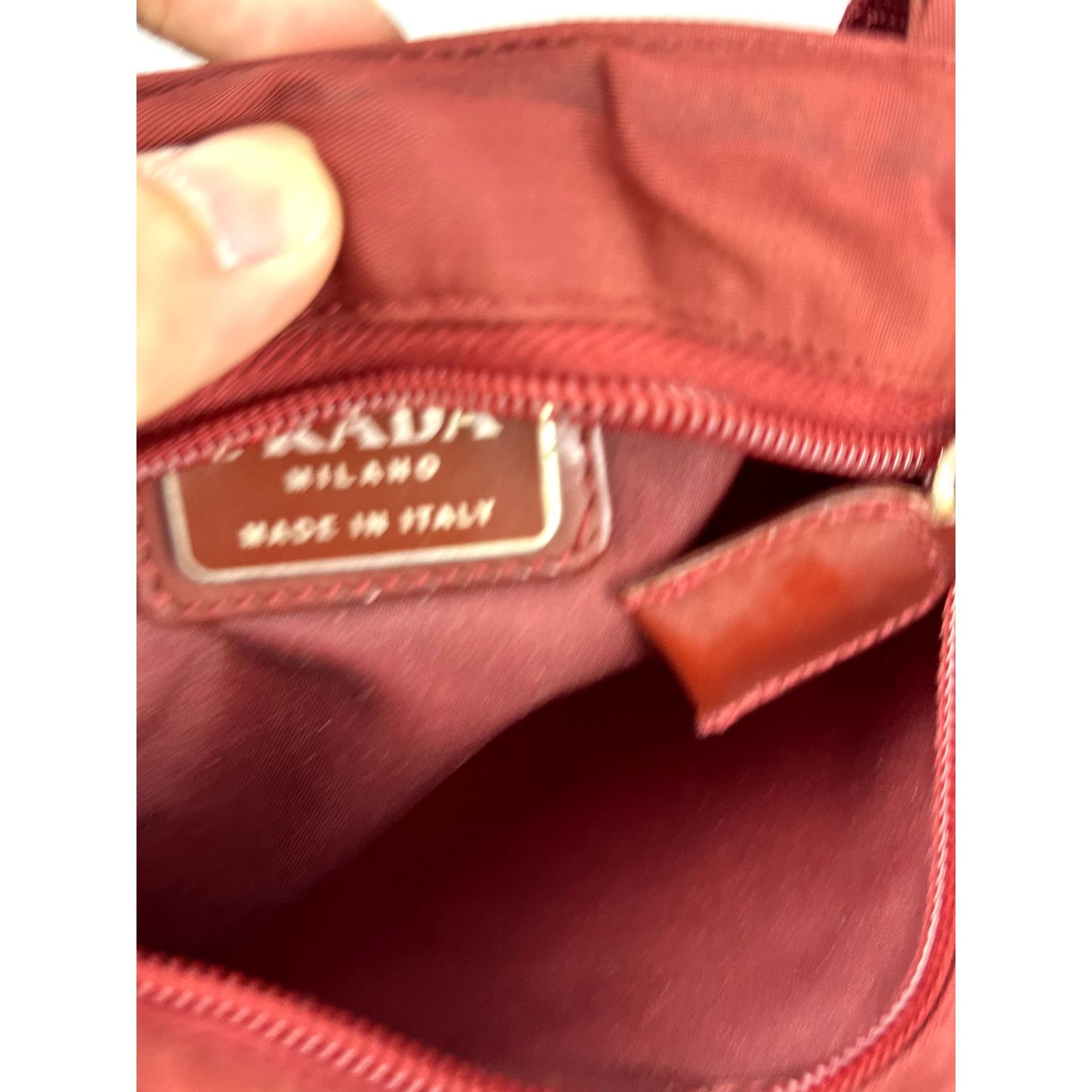 Prada Prada Nylon Red Crossbody Bag Size ONE SIZE - 10 Thumbnail