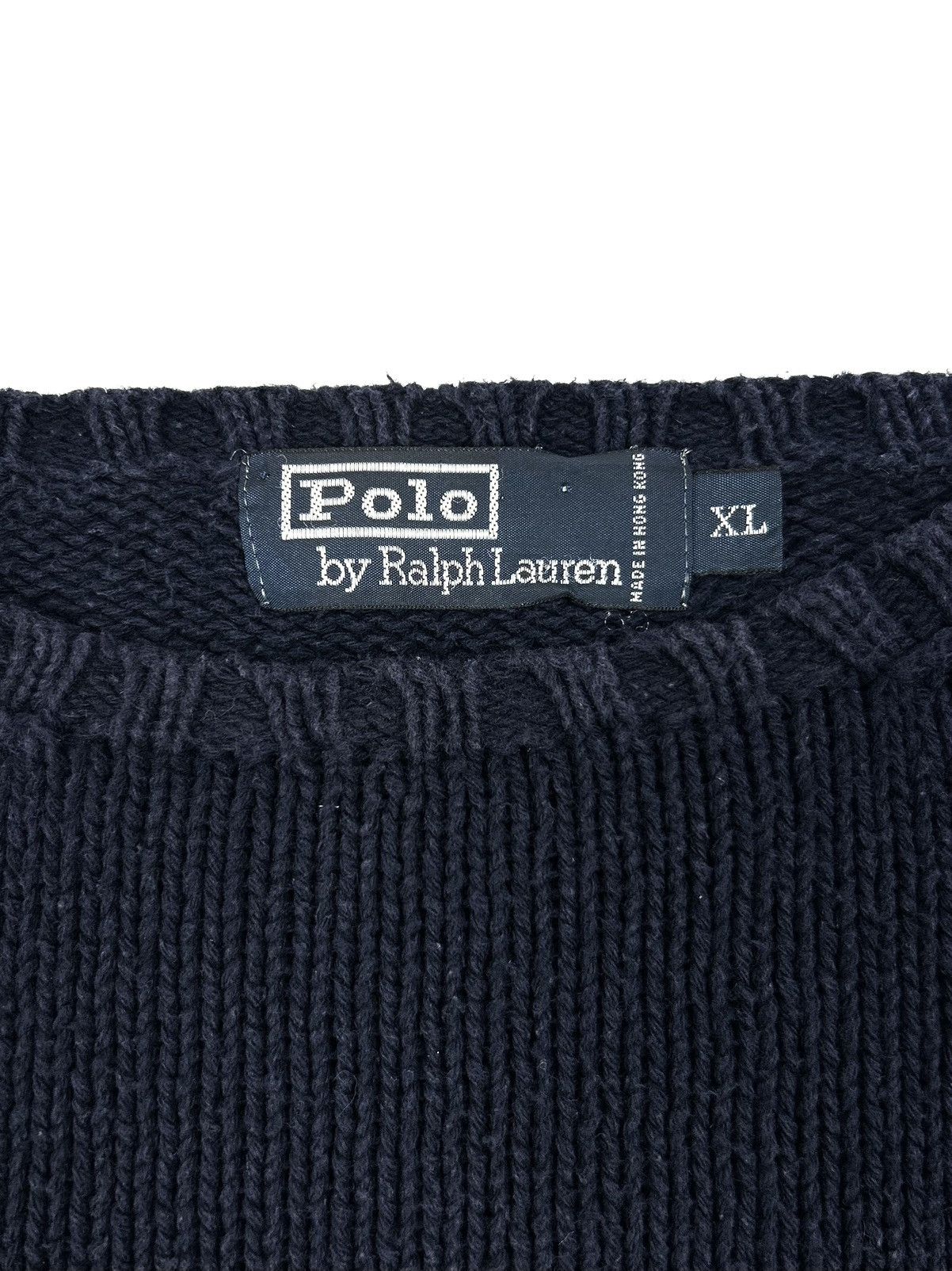 Polo Ralph Lauren Vintage Polo Ralph Lauren Knit Cotton Sweater Navy XL Y2K Size US XL / EU 56 / 4 - 10 Thumbnail