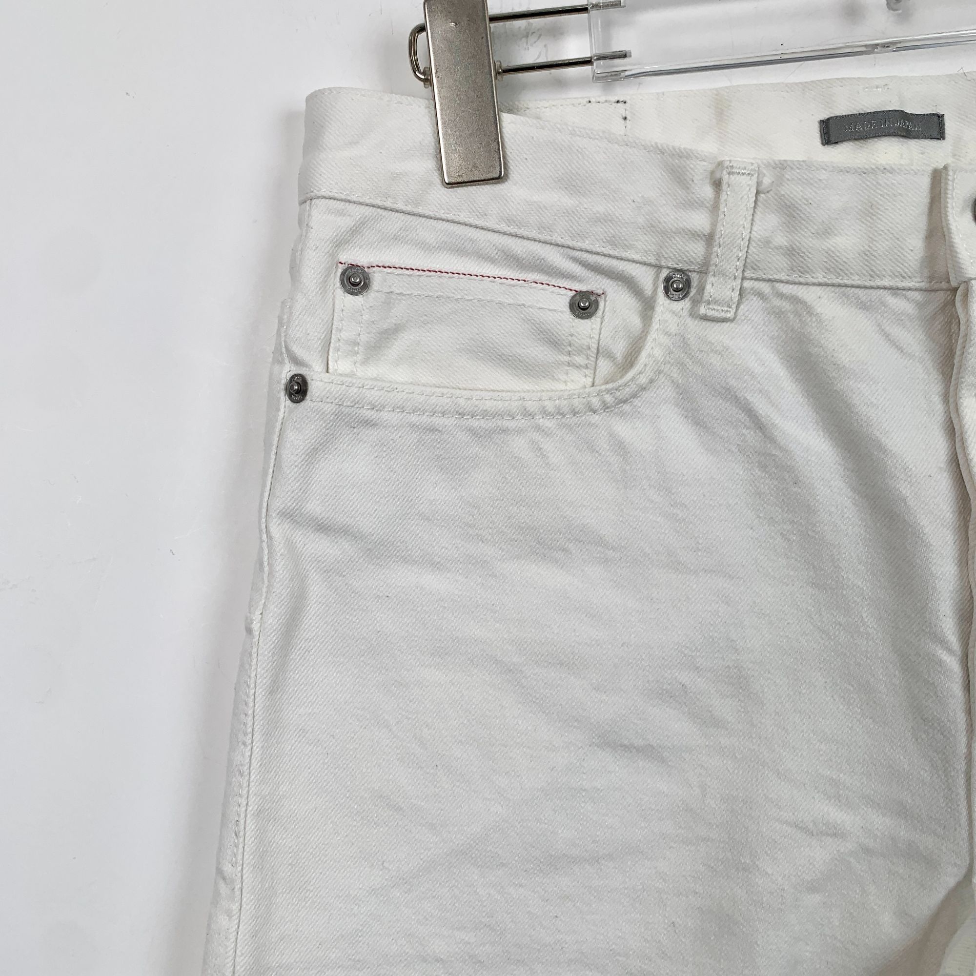 Dior Dior White Slim-Fit Cotton Denim Jeans With Embroidered Logo Size 31" - 7 Thumbnail
