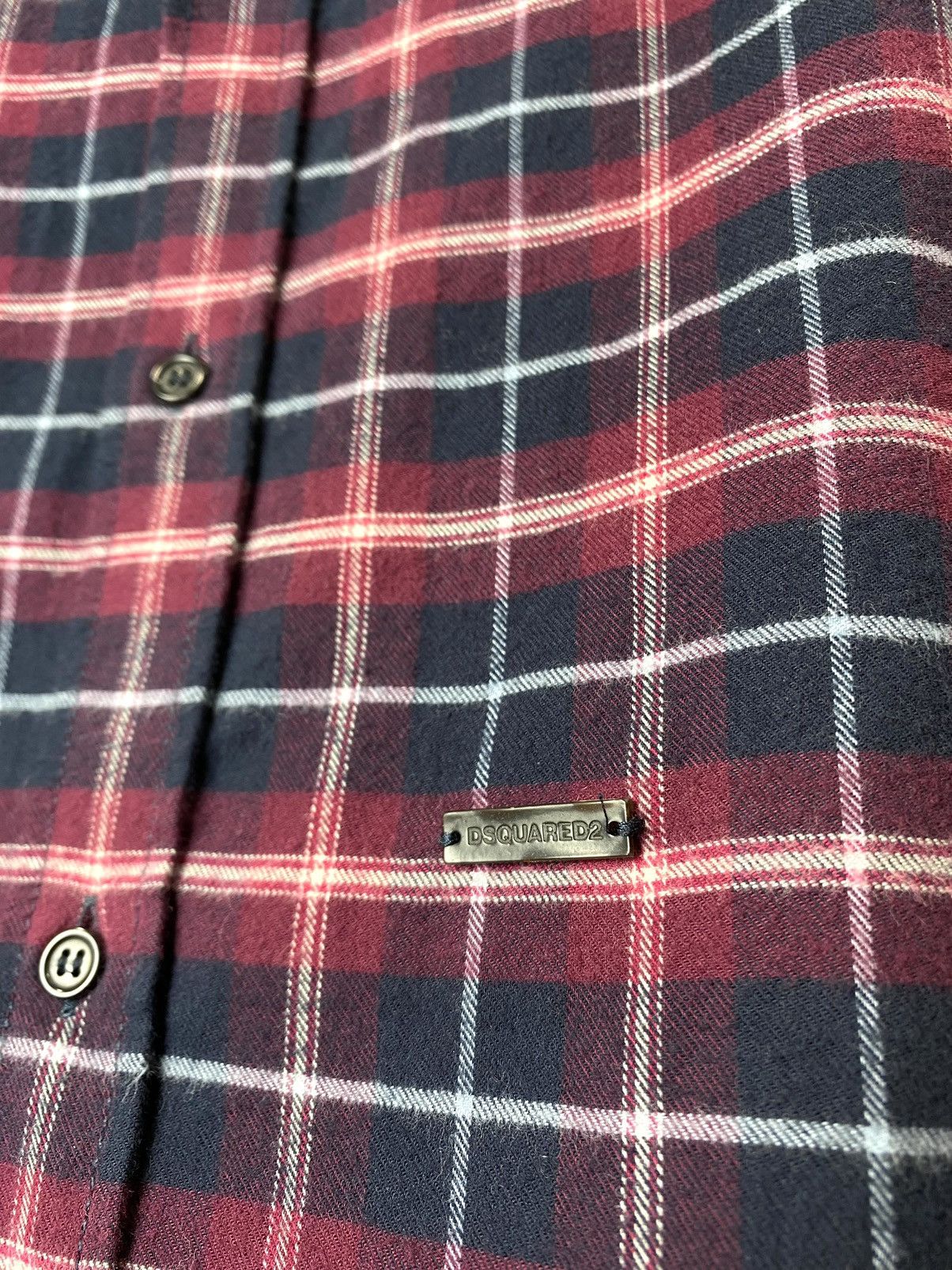 Dsquared2 Flannel Plaid Checkered Shirt Tee