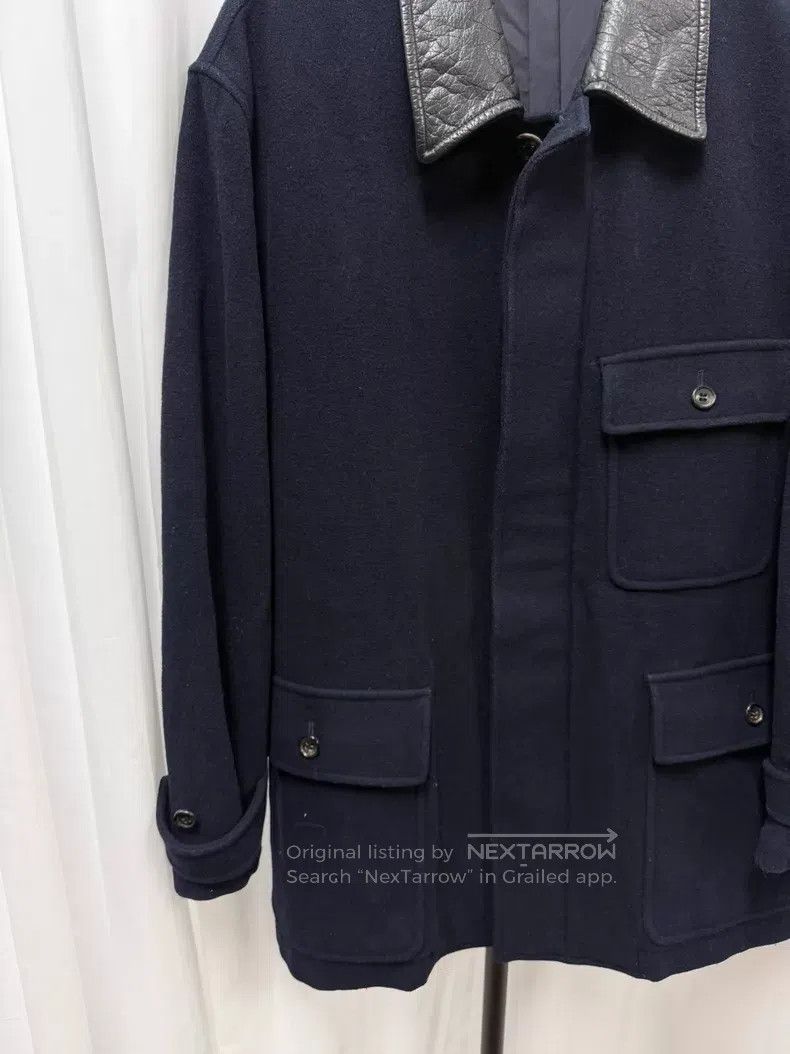 Comme des Garcons Comme des Garcons Leather Collar Tweed Overcoat Size US M / EU 48-50 / 2 - 4 Thumbnail