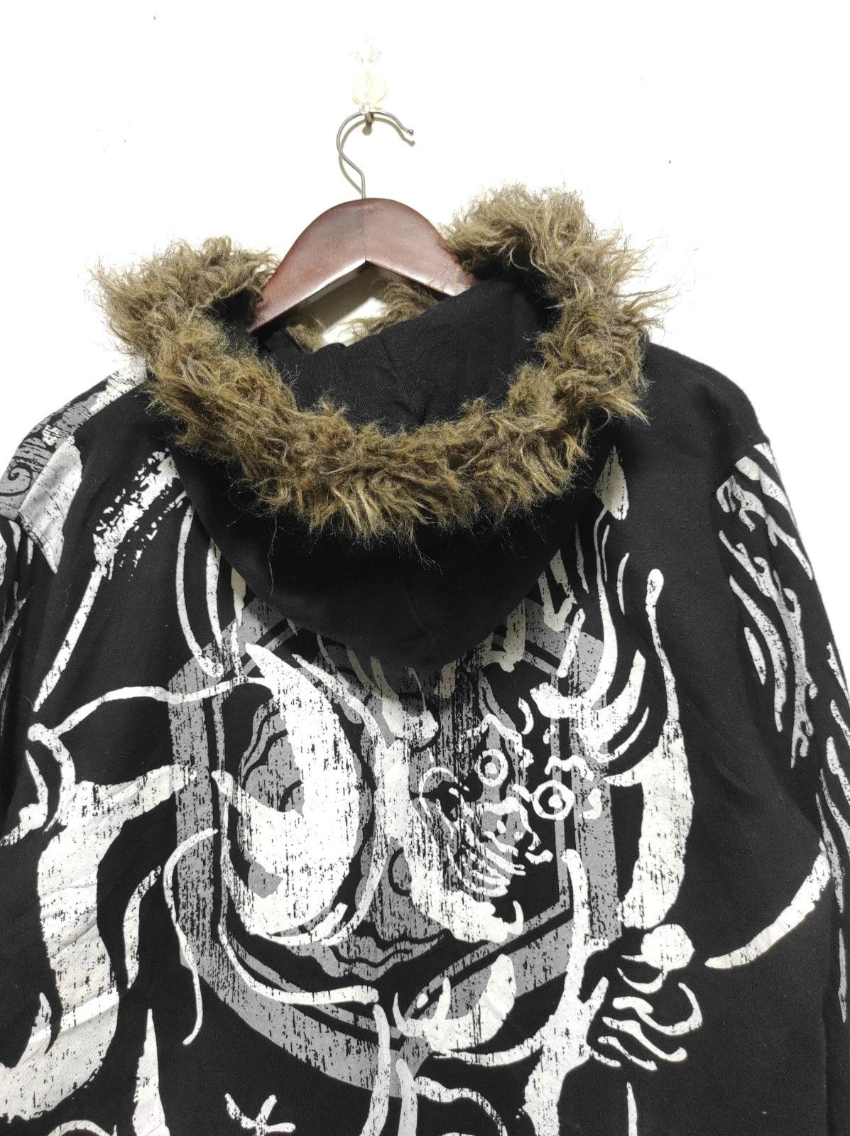 Japanese Brand Sukajan Black Zipper fur hoodie LGB style Size US M / EU 48-50 / 2 - 16 Thumbnail