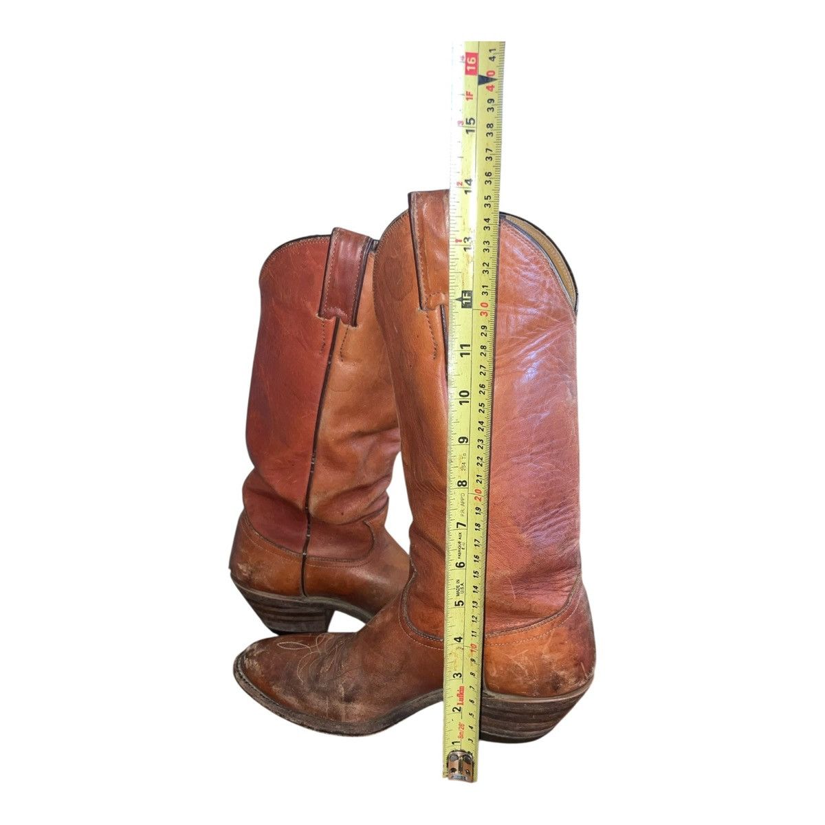 Justin Boots Mens Sz 8 Brown Leather Western Cowboy Brown