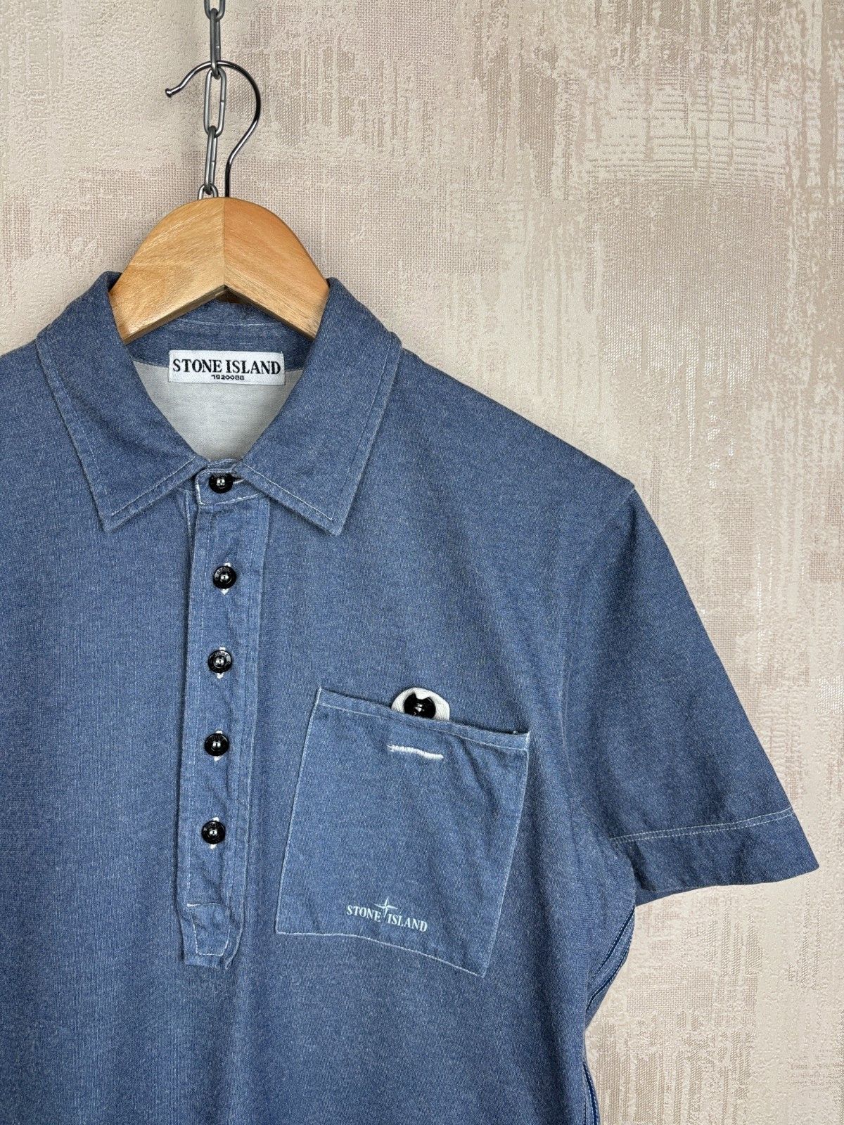 Stone Island Vintage Stone Island Polo T-shirt Pocket Size S Size US S / EU 44-46 / 1 - 3 Thumbnail