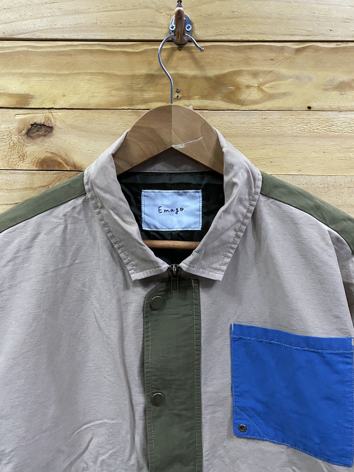 Japanese Brand EMAGO colorblock light jacket Size US M / EU 48-50 / 2 - 3 Thumbnail