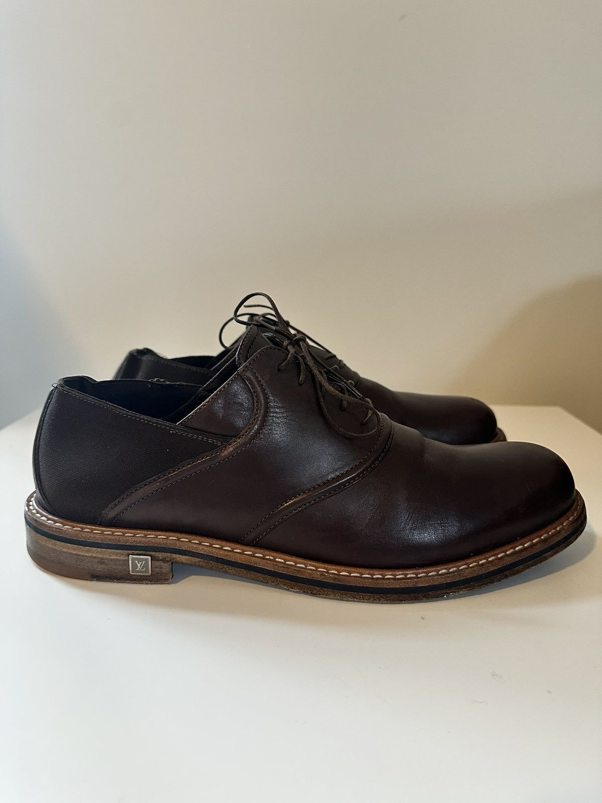 Louis Vuitton Louis Vuitton Brown Lace Up Loafer Size US 10 / EU 43 - 1 Thumbnail