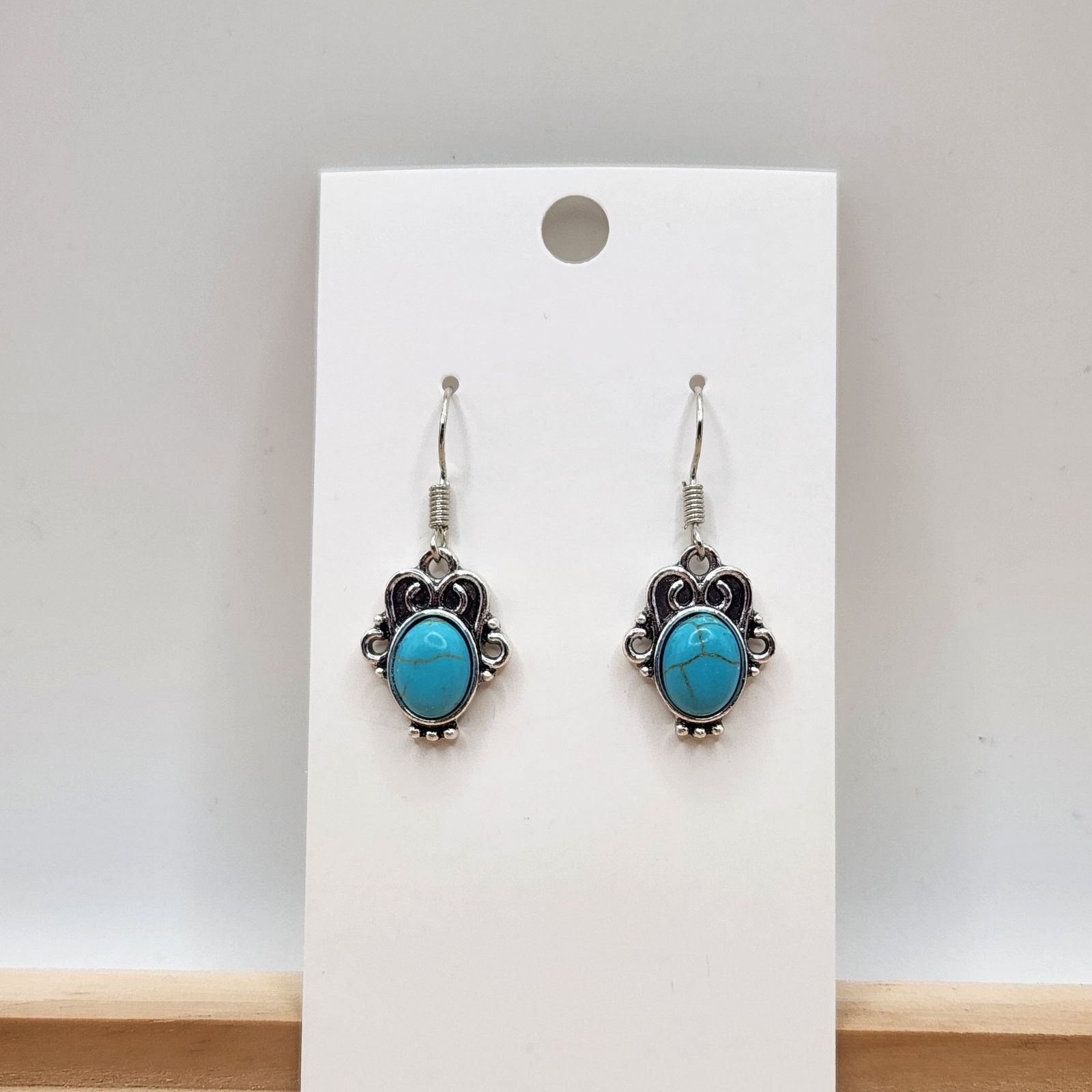 Other Boho Turquoise Mosaic Dangle Earrings Size ONE SIZE - 3 Thumbnail