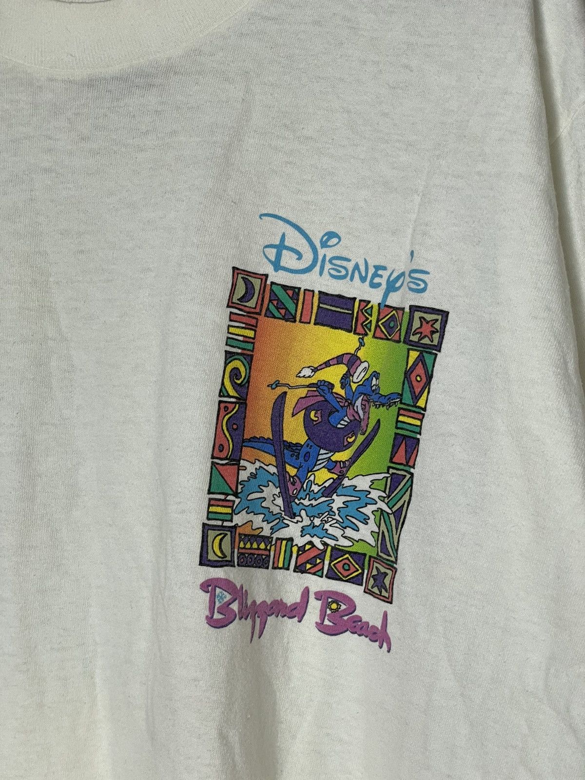 Band Tees × Disney × Vintage Rare Vintage 90s Movie Mickey Mouse Beach Summer T-Shirt🔥 Size US M / EU 48-50 / 2 - 10 Thumbnail