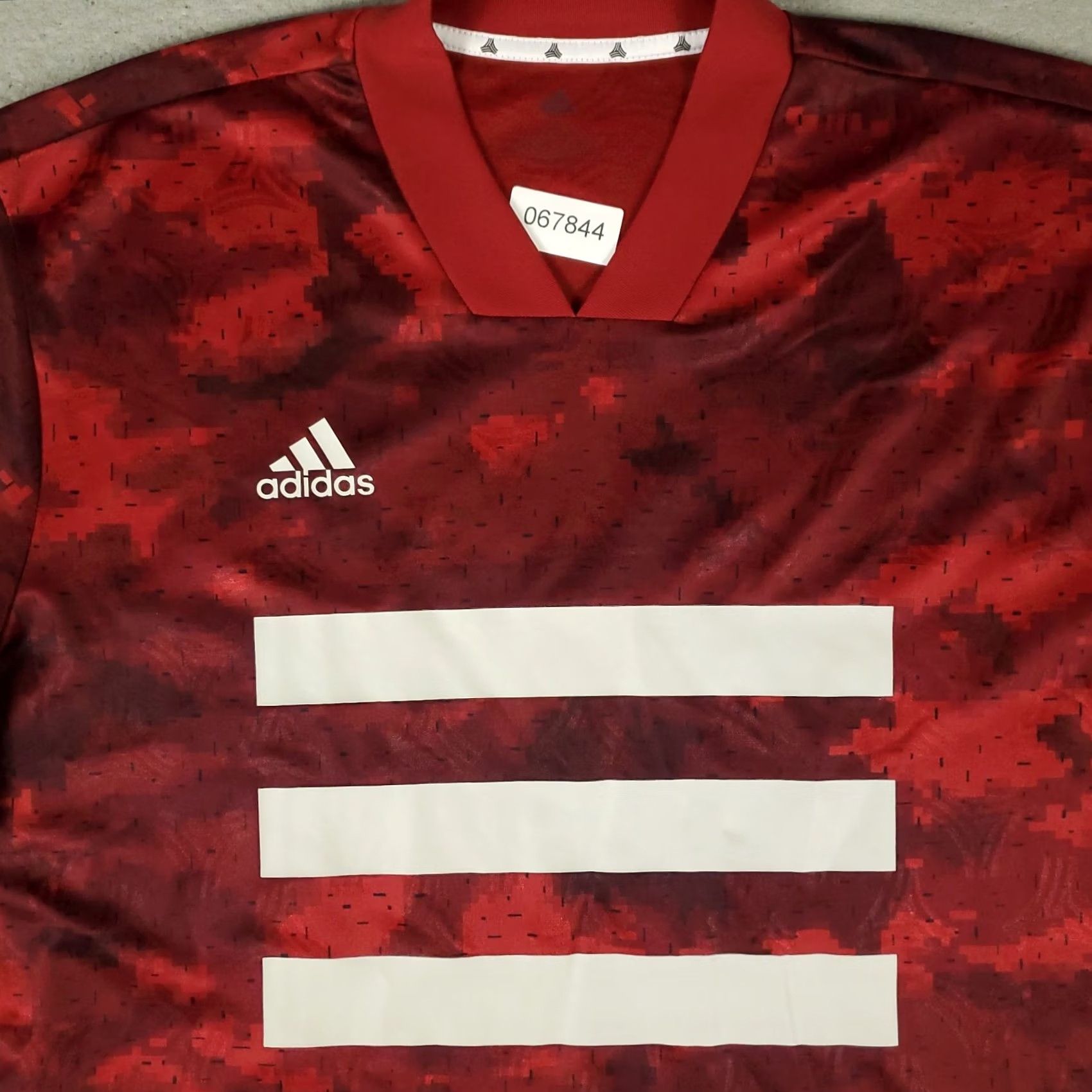 Adidas Adidas T Shirt Mens XL Red Digital Camo Jersey Tango AOP Short Sleeve Size US XL / EU 56 / 4 - 2 Thumbnail
