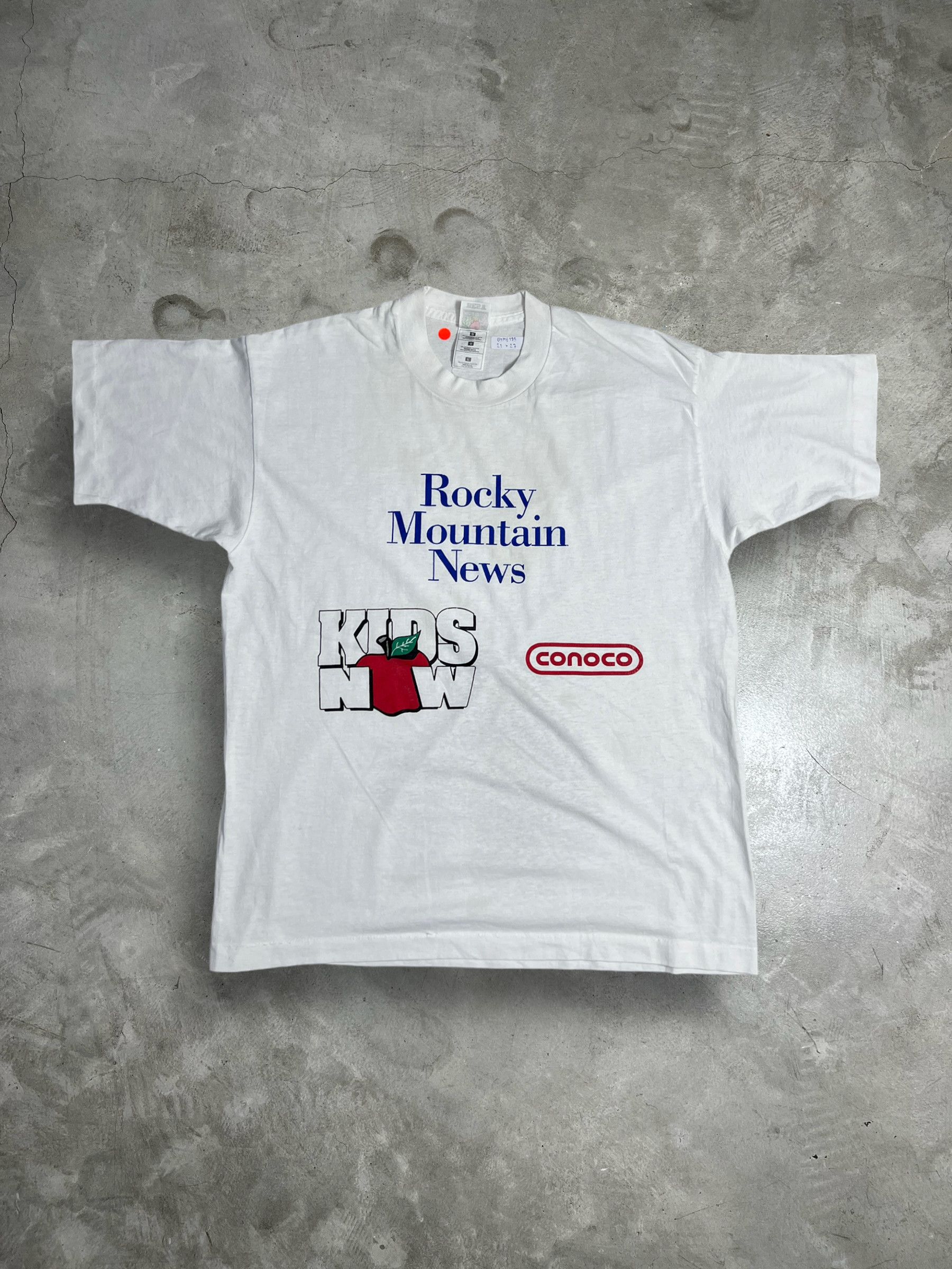 Vintage Vintage 90s Rocky Mountain News Promo Tee (L) GTME185 Size US L / EU 52-54 / 3 - 1 Thumbnail