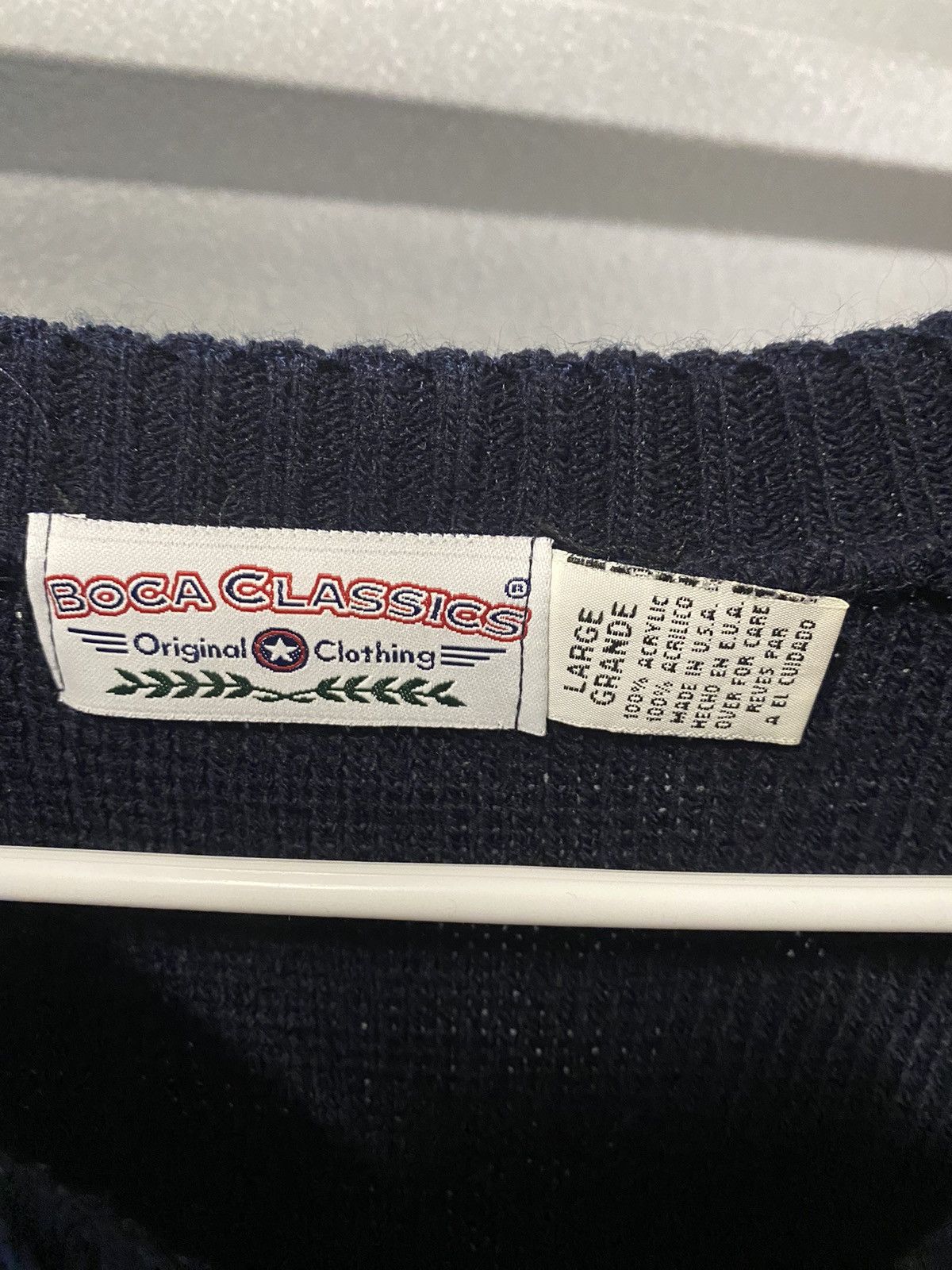Vintage Trendy American Flag Knit Sweater Size US L / EU 52-54 / 3 - 2 Thumbnail
