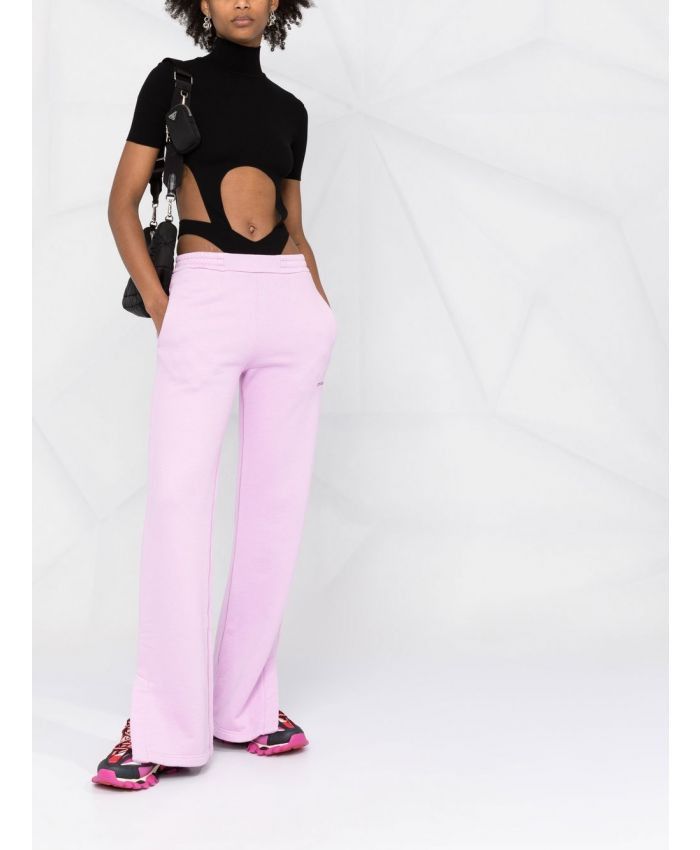 Off-White o1mle0425 Diag Tapered Sweatpant in Purple Size 24" / US 00 / IT 34 - 2 Thumbnail