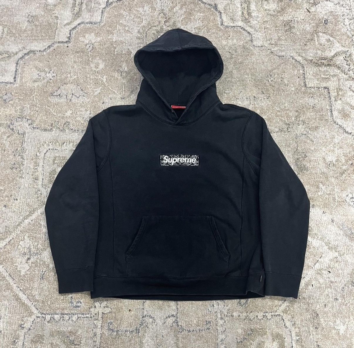Burberry × Supreme Supreme x Burberry Black Box Logo Hoodie | Grailed