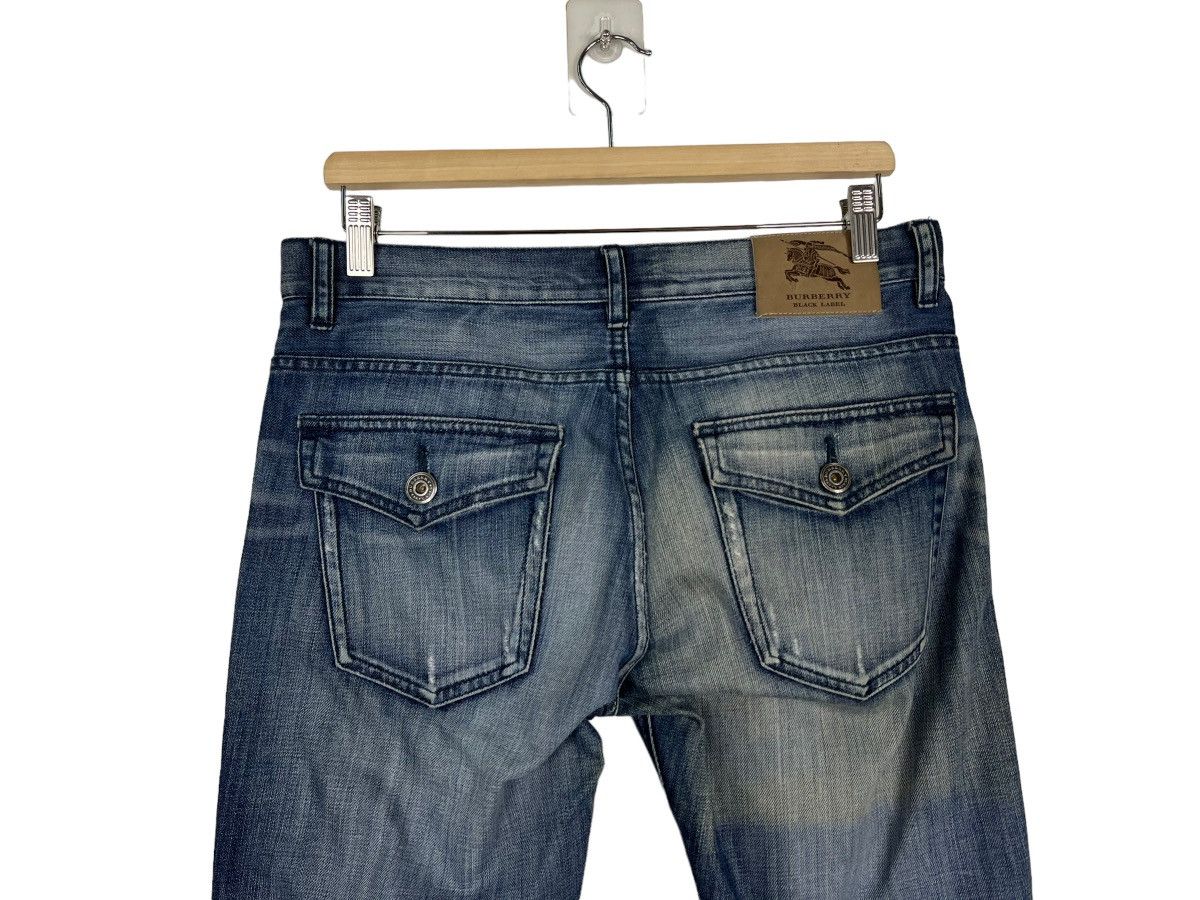 Burberry 🔥 BURBERRY BLACK LABEL DYED DISTRESSED DENIM JEANS Size US 33 - 8 Thumbnail