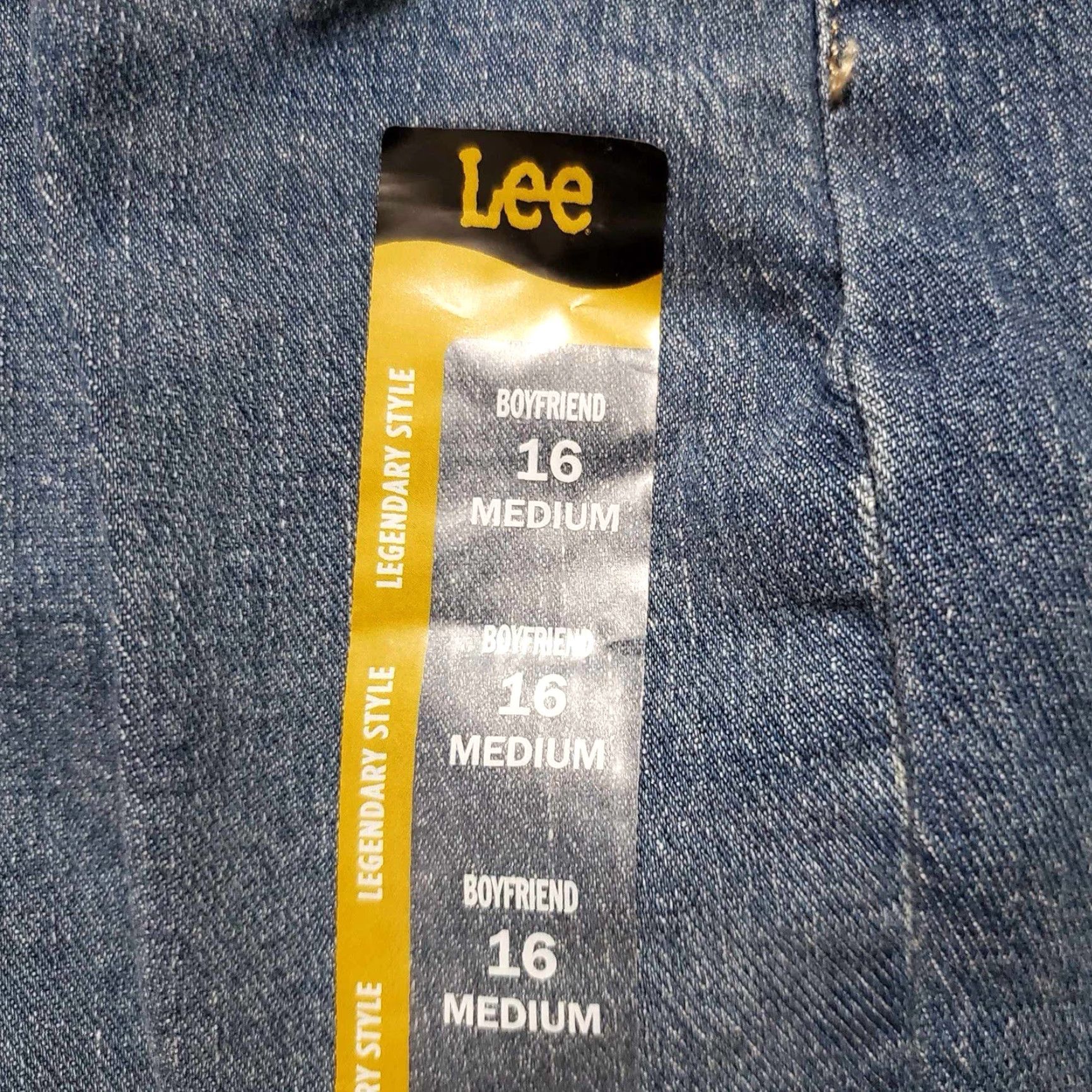 Lee Lee Legendary Premium Boyfriend Jeans 16 Medium Womens Blue NWT Deadstock Size 38" / US 16 / IT 52 - 2 Thumbnail