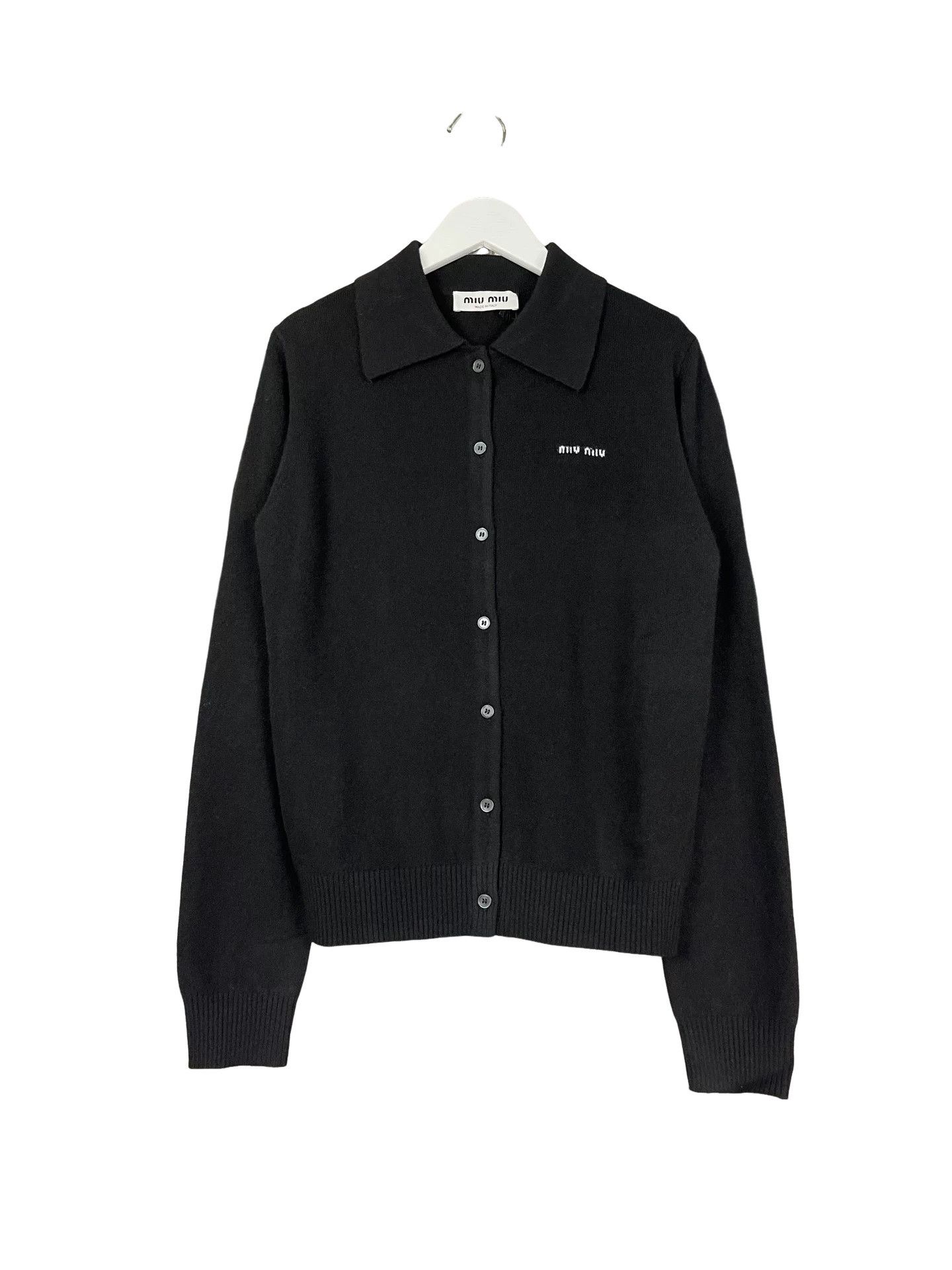 Miu Miu Miu Miu Embroidered Logo Cardigan Size 40 Size S / US 4 / IT 40 - 1 Thumbnail