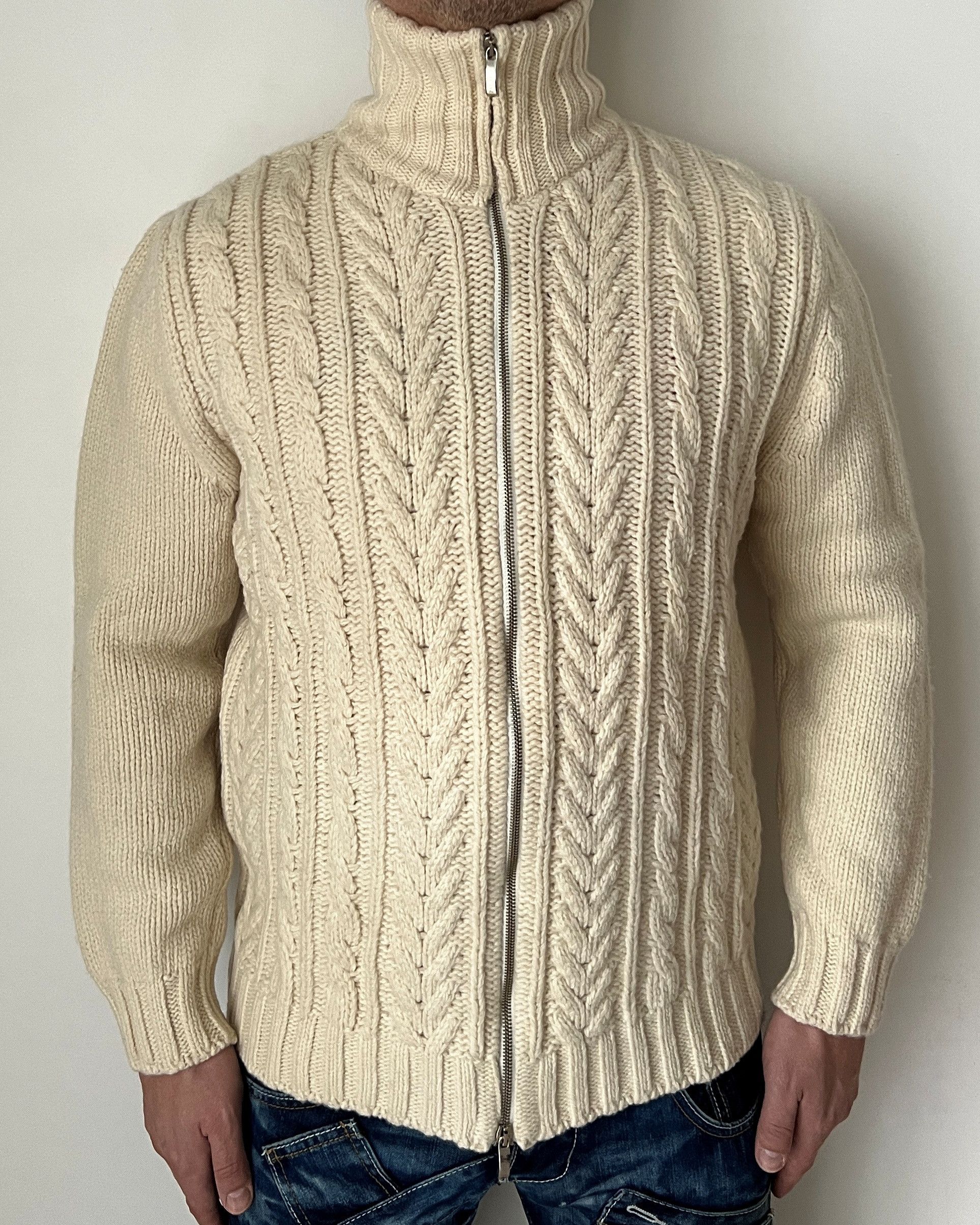 Pal Zileri VINTAGE PAL ZILERI BABY MERINO CHUNKY KNIT CARDIGAN SWEATER Size US M / EU 48-50 / 2 - 1 Thumbnail
