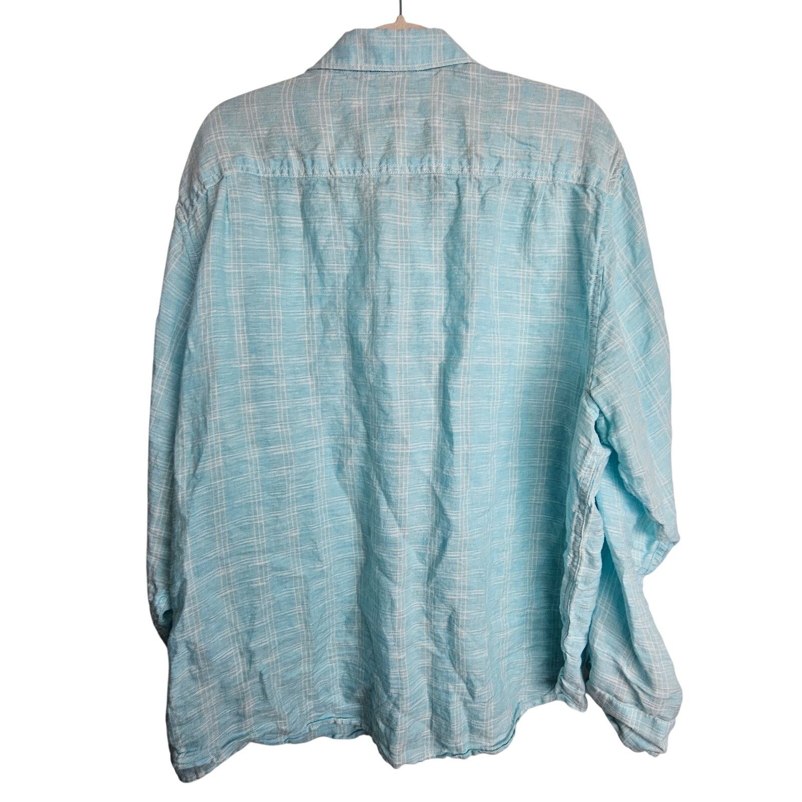 Tommy Bahama Tommy Bahama Mens Plaid Linen Shirt Size XL Coastal Resort Size US XL / EU 56 / 4 - 8 Thumbnail