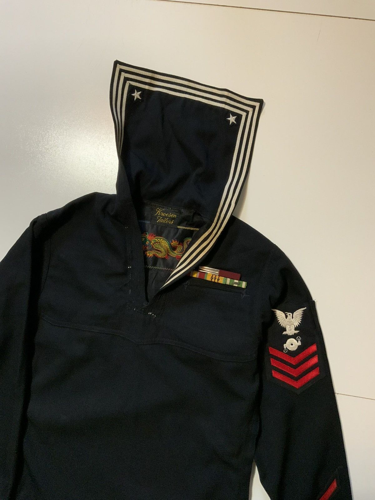 Vintage VTG 1960s Gus Kroesen USN US Navy Dragon Wool Uniform Top Size US XS / EU 42 / 0 - 4 Thumbnail
