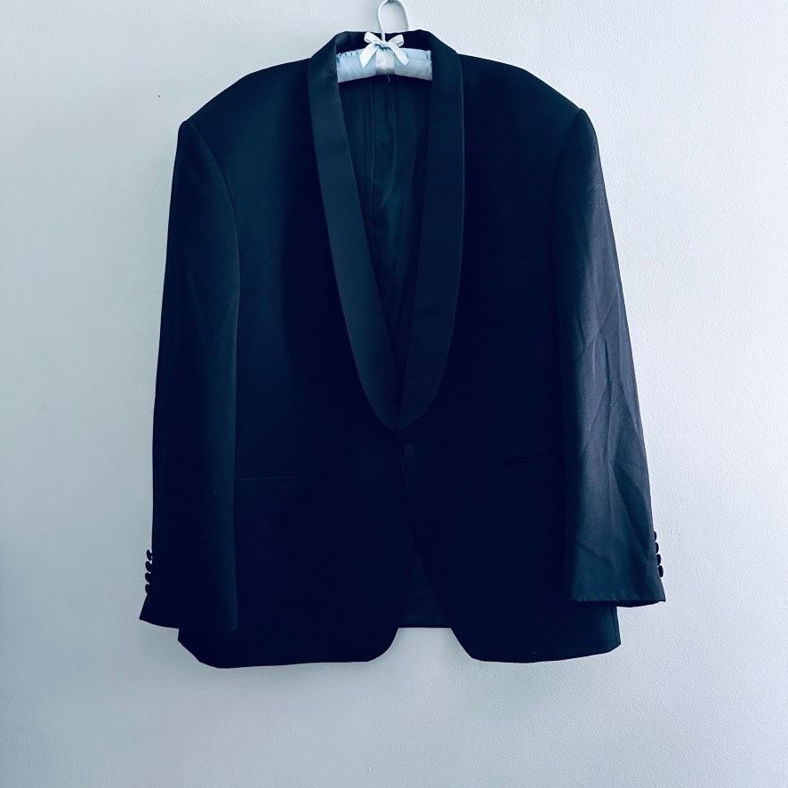 Vintage Paolo Vista black tuxedo jacket Size 46R - 2 Thumbnail