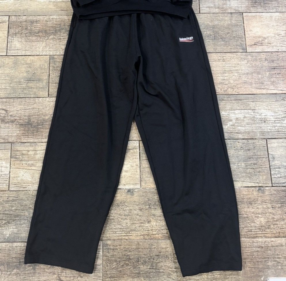 Balenciaga Black Campaign Logo Baggy Sweatpants Size US 31 - 1 Thumbnail