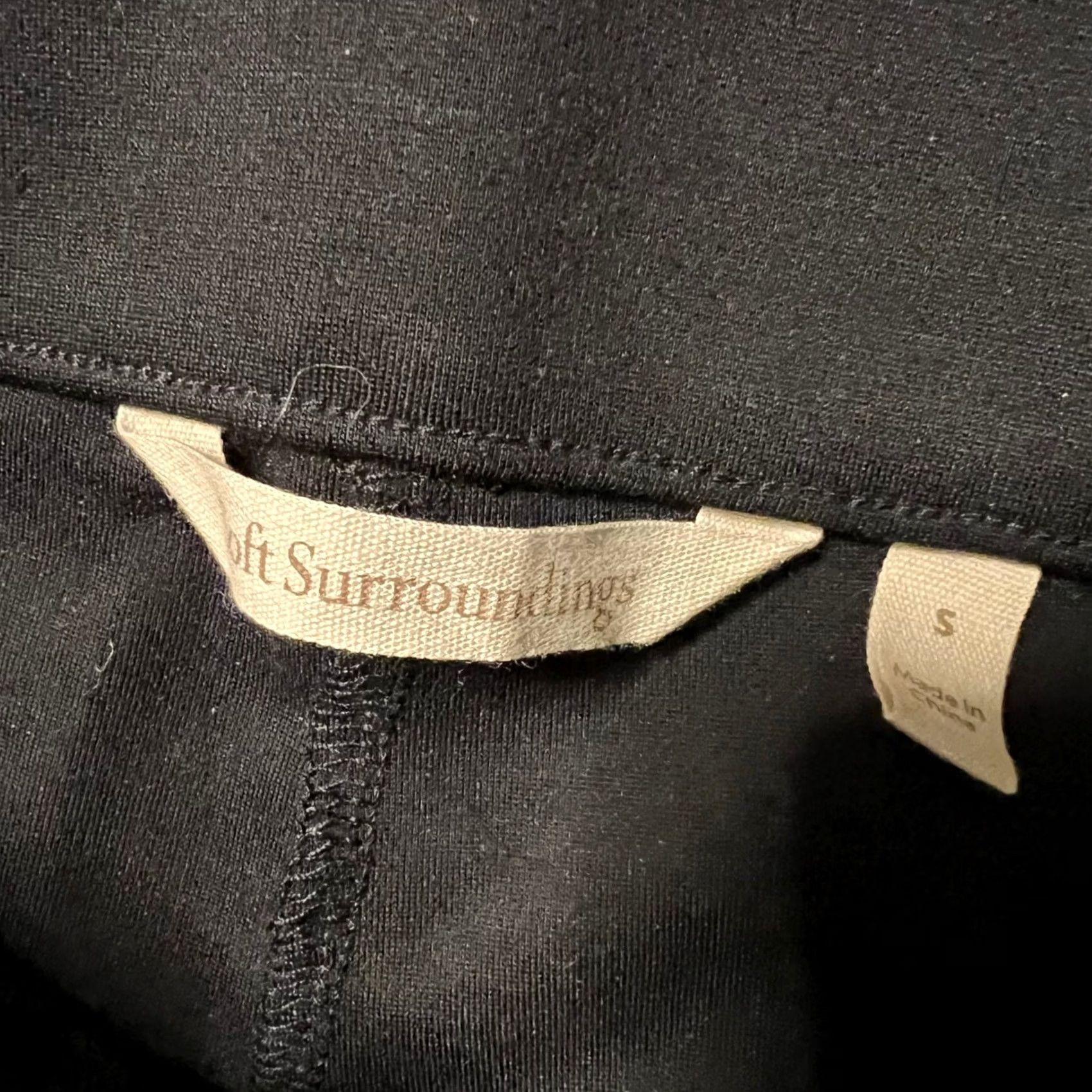 Soft Surroundings Soft Surroundings Pants Womens S Black Elastic Waistband Ponte Legging Size 28" / US 6 / IT 42 - 5 Thumbnail