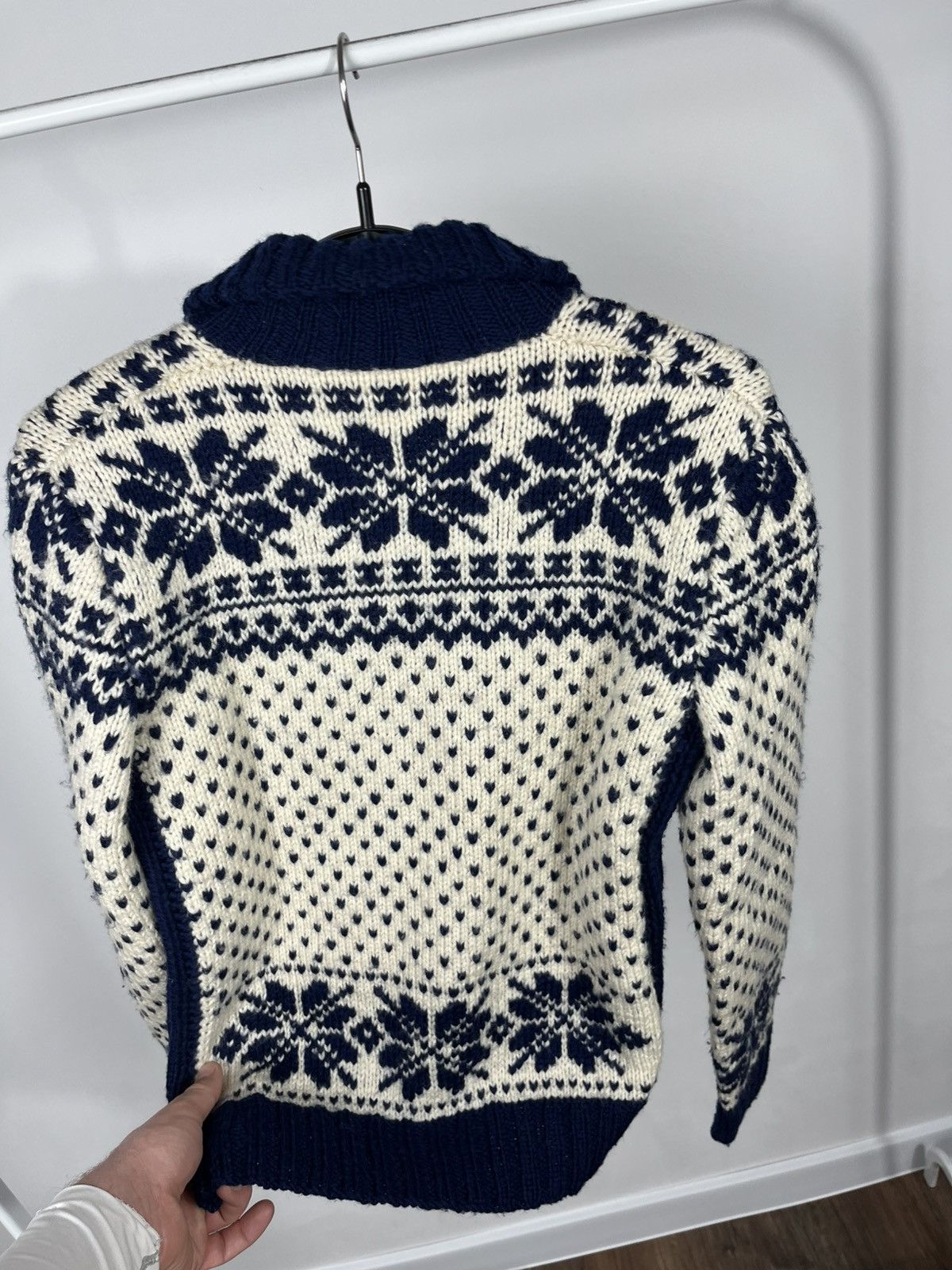Other Vintage Zip Up Wool Knit Sweater Snowflake Pattern Size US XS / EU 42 / 0 - 13 Thumbnail