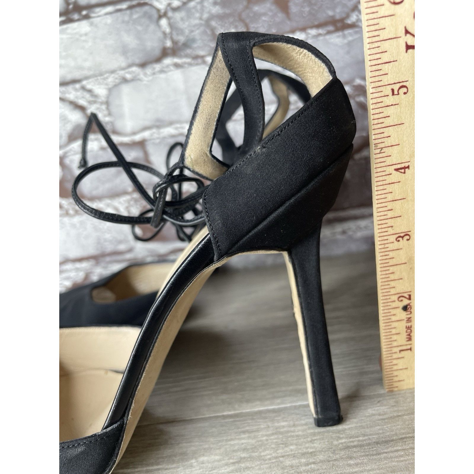 Manolo Blahnik Manolo Blahnik Black Satin Pointed Toe Strappy Stiletto Heel Size US 9 / IT 39 - 9 Thumbnail