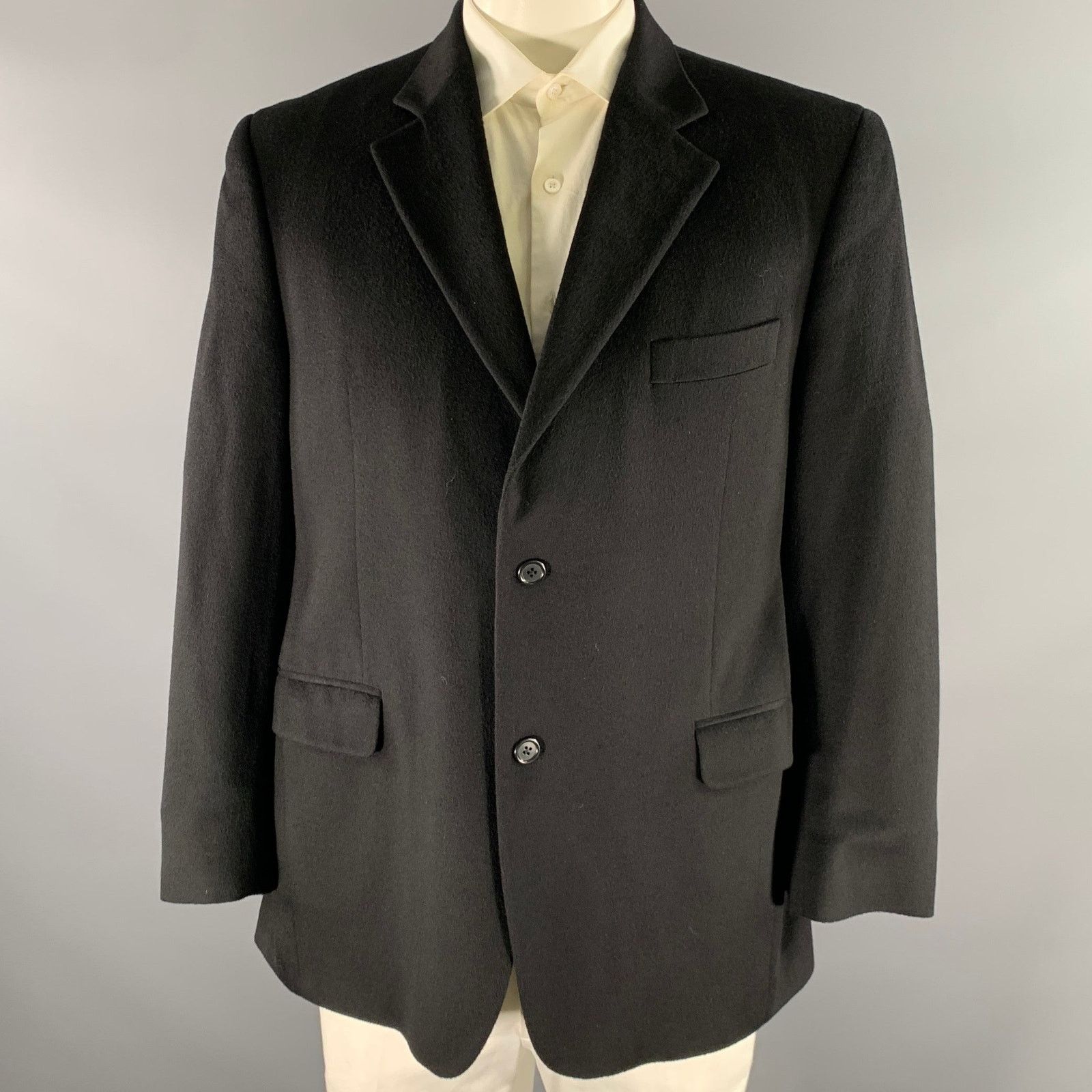 Barneys New York BARNEYS NEW YORK 44 Black Loro Piana Cashmere Sport Coat Size 44R - 1 Thumbnail