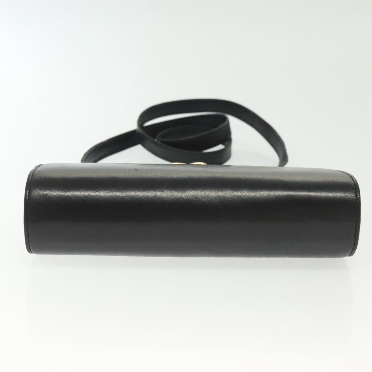 GUCCI Shoulder Bag Leather Black Gold 005 406 005 406