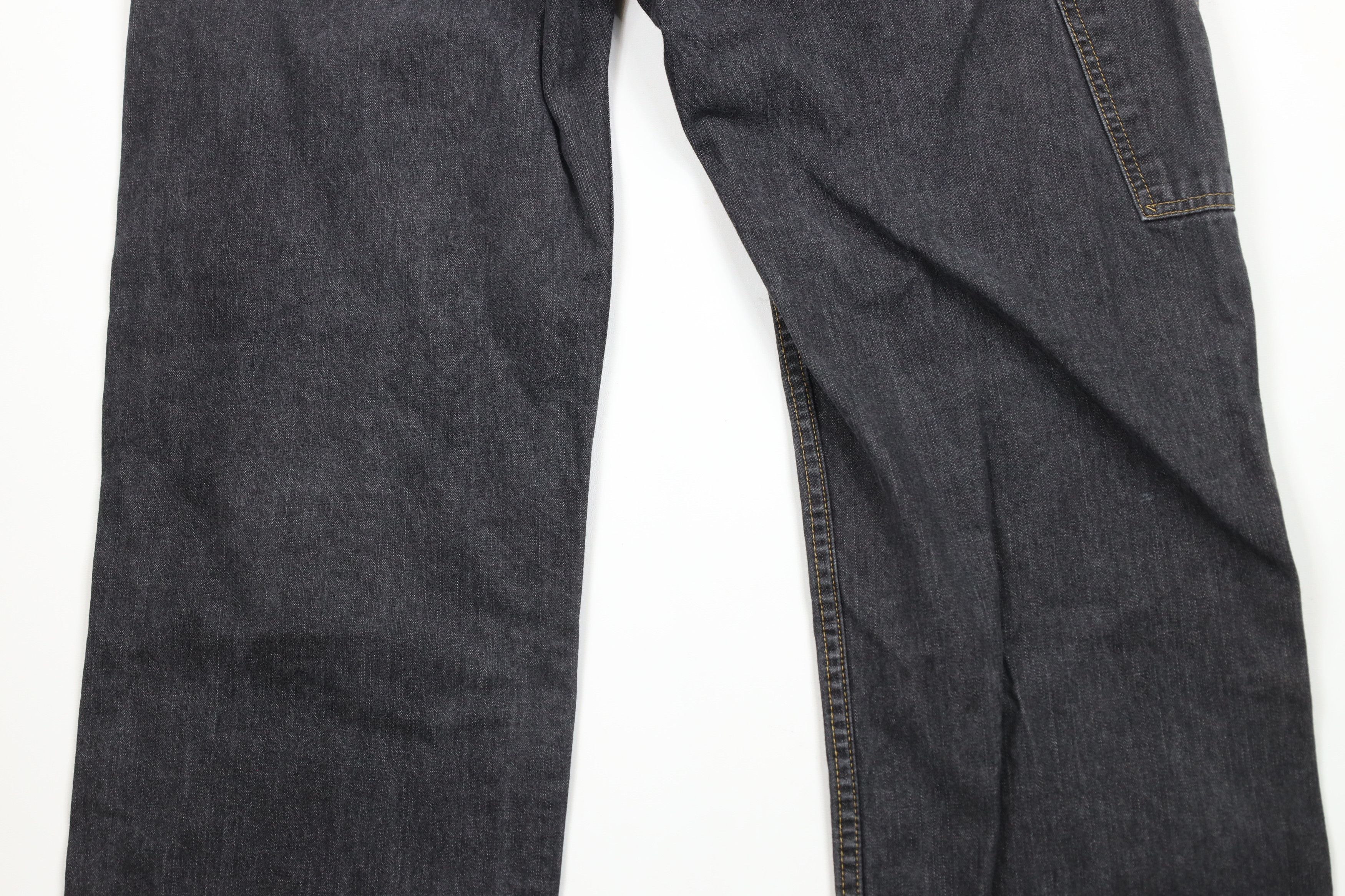 Ralph Lauren × Vintage Vintage 90s Ralph Lauren Out Wide Leg Carpenter Jeans Black Size US 34 / EU 50 - 12 Thumbnail