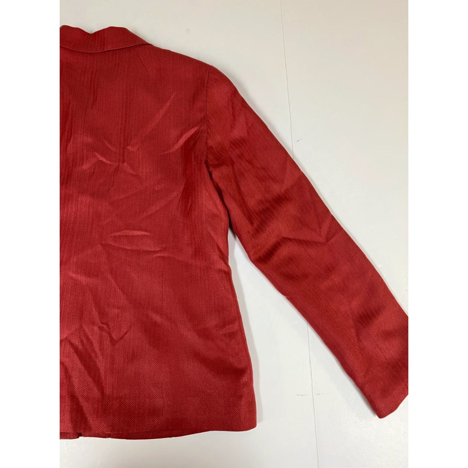 Pendleton Pendleton Blazer Shirt Women 4P Petite Red Formal Casual One Button Lightweight Mid-Length 4P Red Womens Blazer Size S / US 4 / IT 40 - 7 Thumbnail