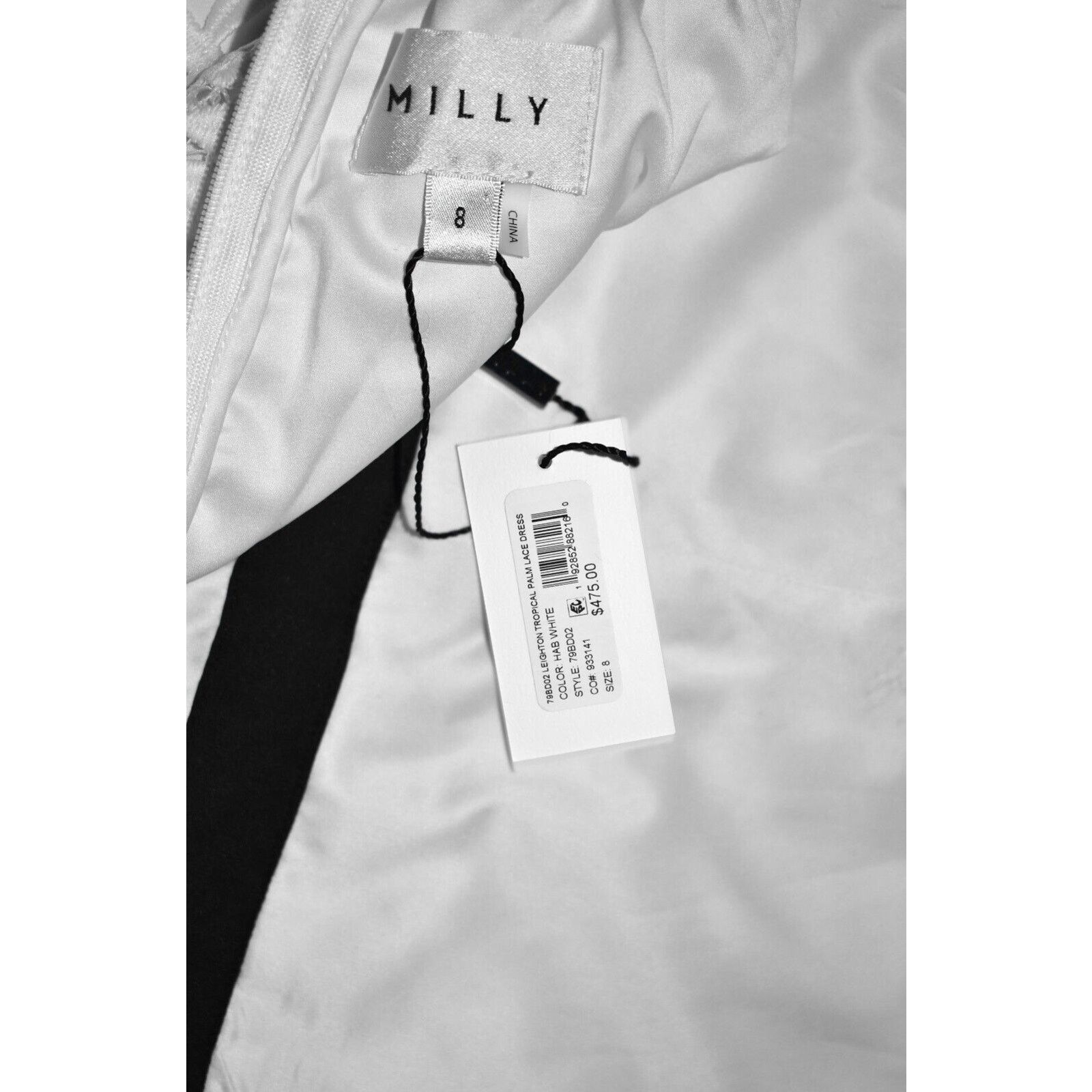 MILLY NWT MILLY Leighton White Palm Lace Maxi Dress Size 8 $475 Size M / US 6-8 / IT 42-44 - 7 Thumbnail