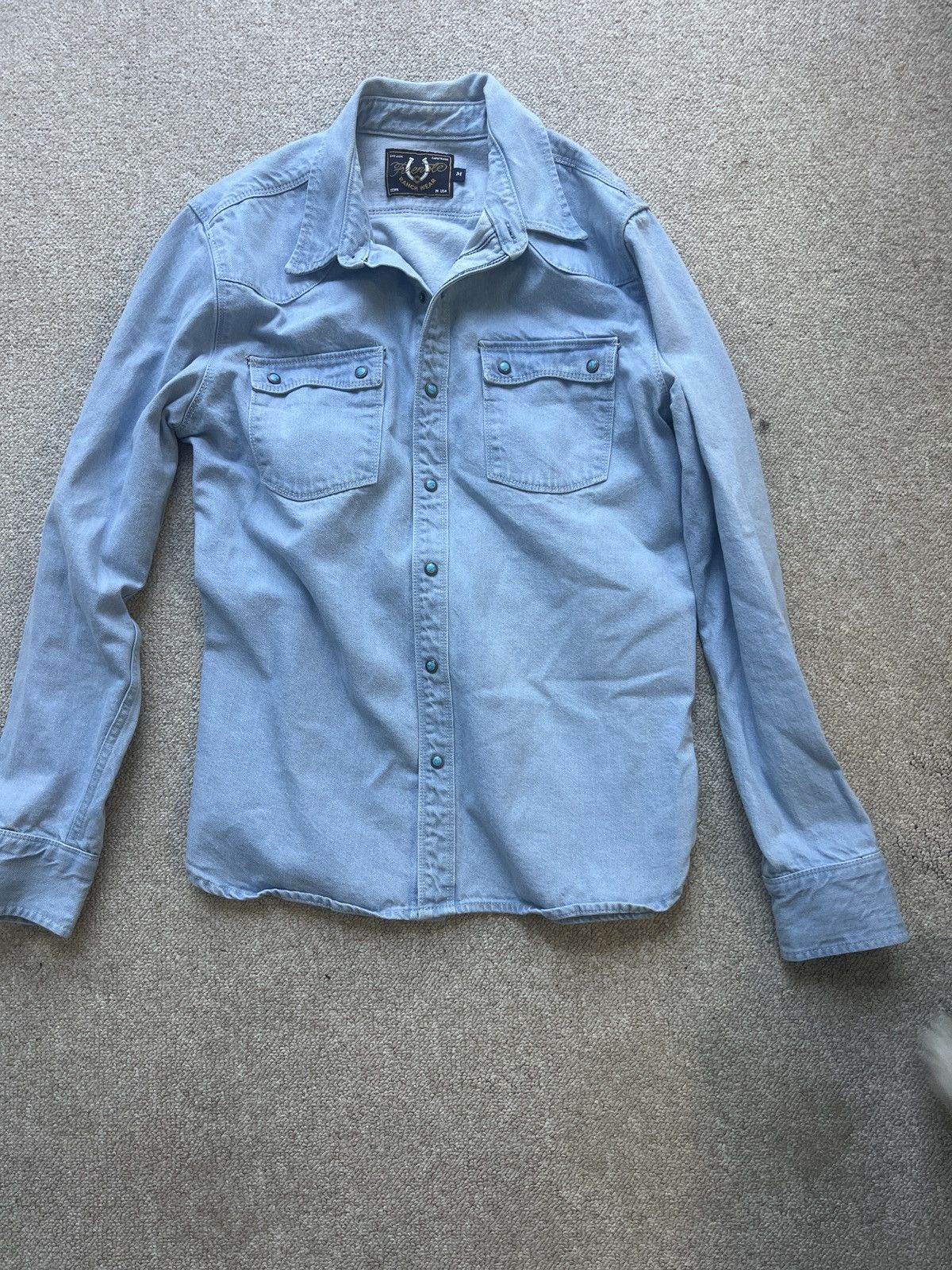 Freenote Cloth Modern Western Shirt – 11oz Bleached Denim